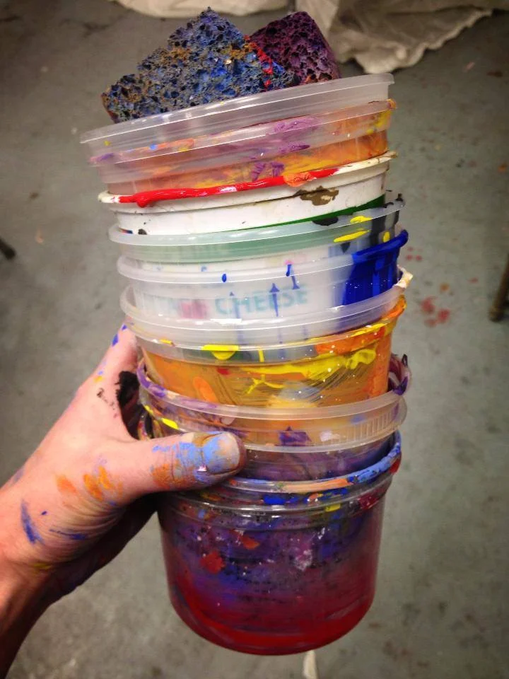 After a night of work in art as process class