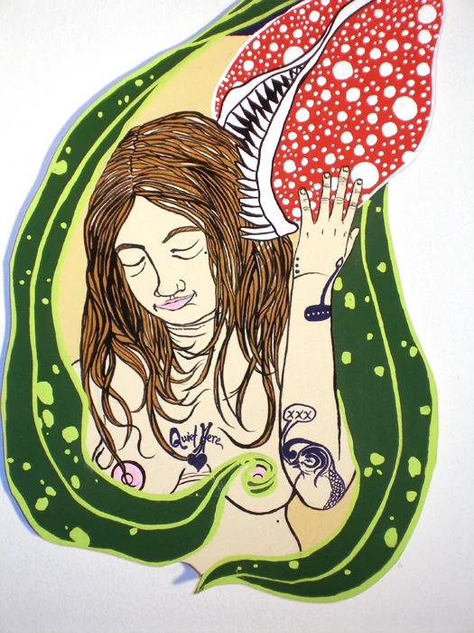 Girl Loves Piranha Flower (Quail Elbow) (detail) ©Alexis Amann