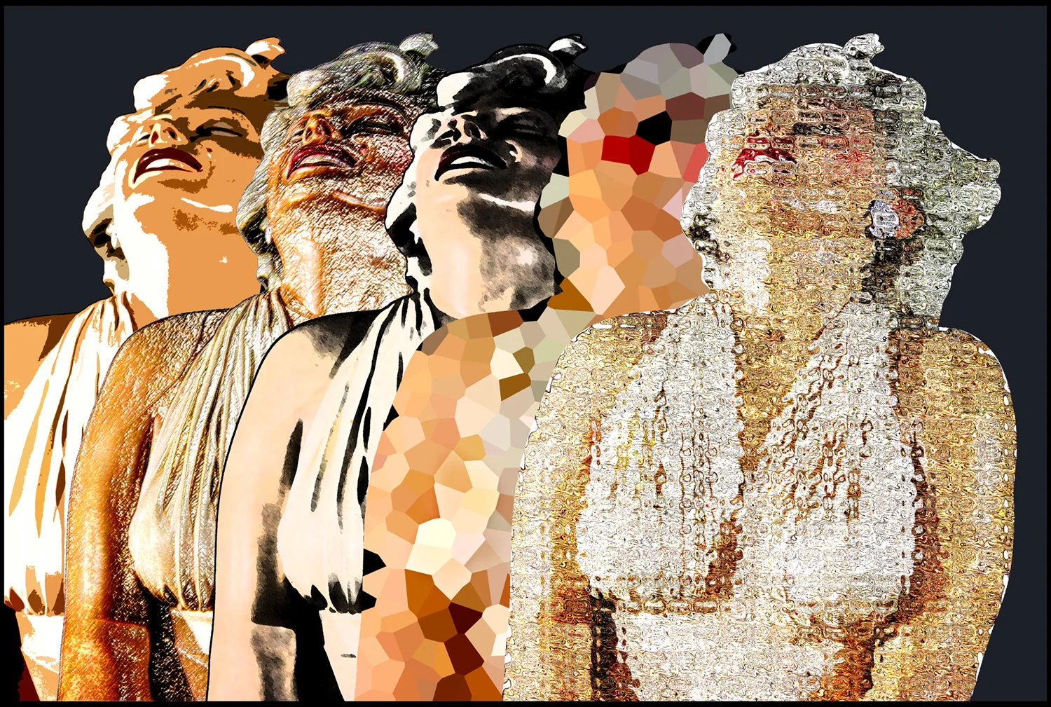 Title: "Wanting to be someone else is a waste of the person you are." __Marilyn Monroe H - 23 1/2" x W - 33 1/2" Series:"Marilyn"