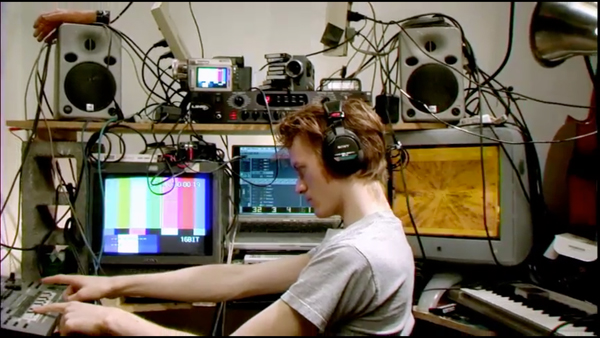 "Four Eyed Monsters" editing room