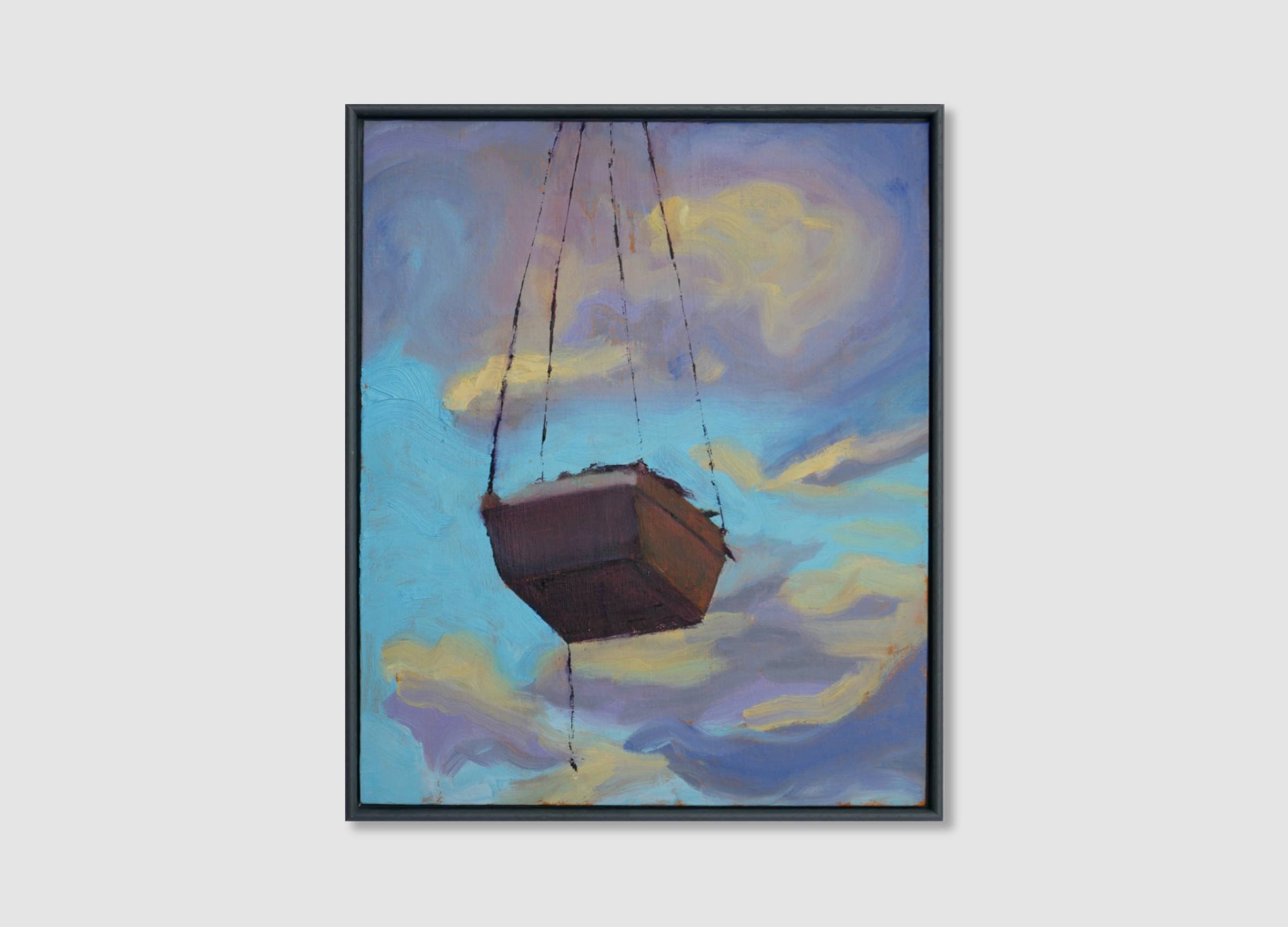 sunset.placed.logs 2025 Oil on canvas panel 30x25cm