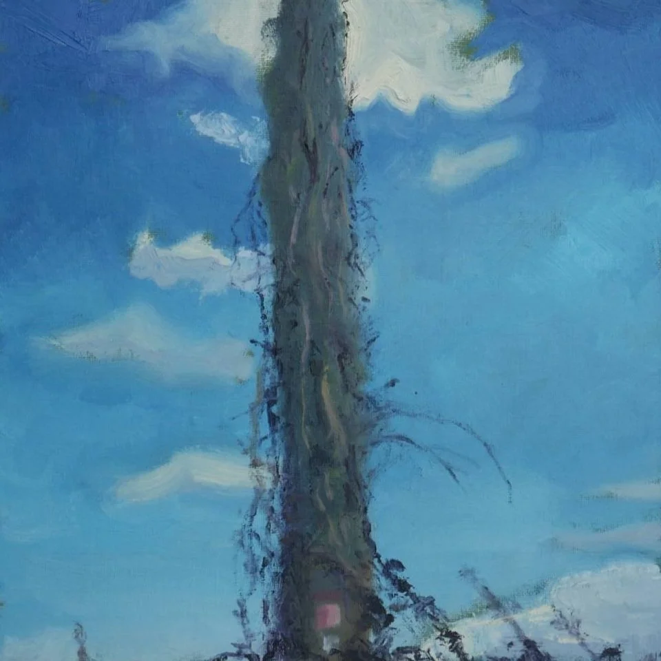 Katie+Goodwin_Artist_guitars+triangles+goes_overgrown+post+sky_Welsh+Landscape+Oil+Painting_40x30_2024_web.jpg