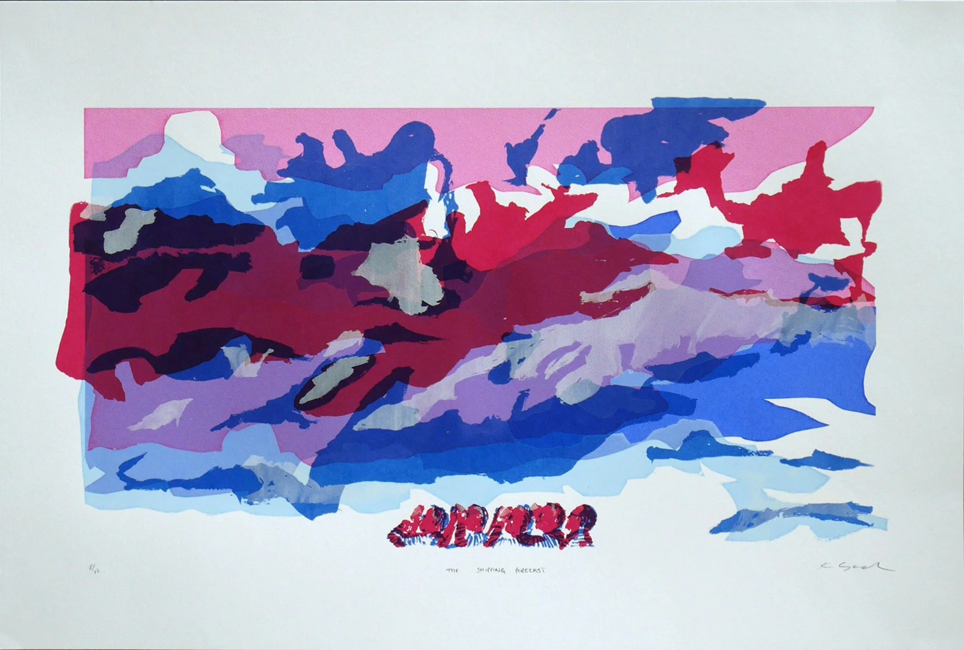 The Shipping Forecast, 2018, Screenprint