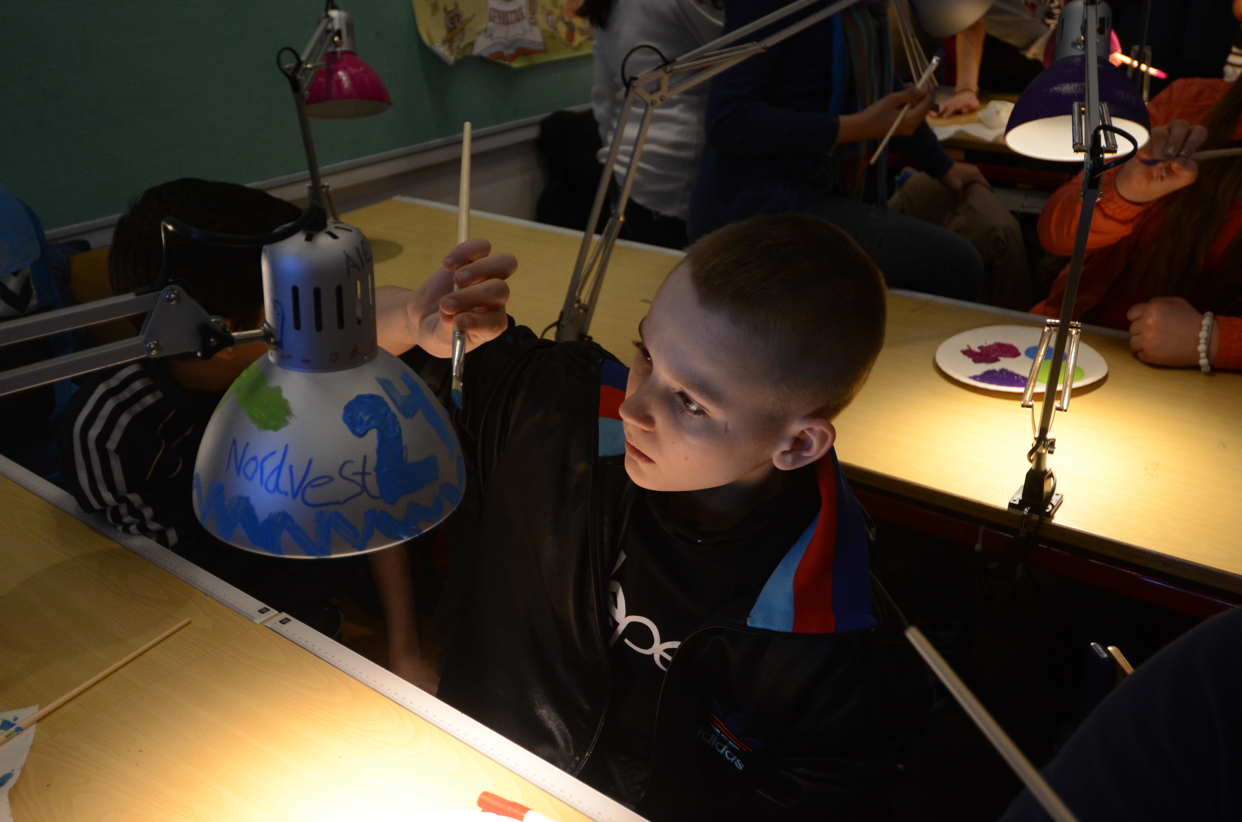 The pupils was released with paint and their new private light to make it personal and build a relationship. 