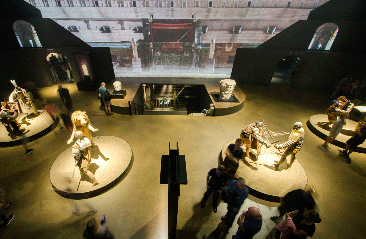 The lighting scope revolves around "a day at the areane"