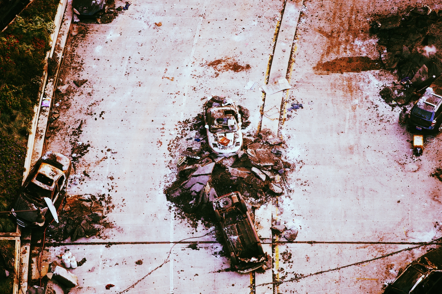 Post-traumatic stress symptoms result from experiences that were life-threatening or endangering, like the motor vehicle accident pictured here.&nbsp;