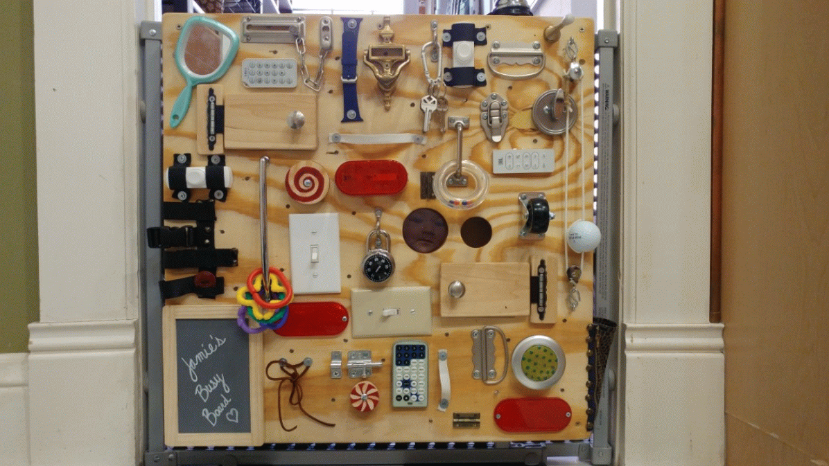 A DIY Busy Board for a busy kid!