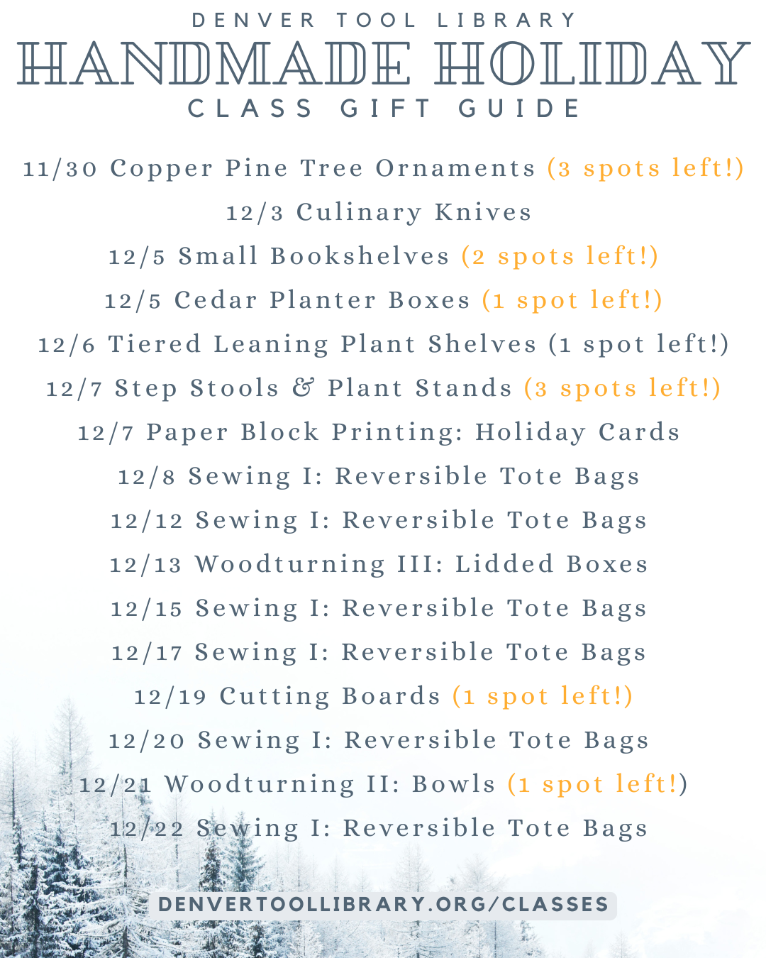 Almost Gone! Handmade Holiday Class Gift Guide