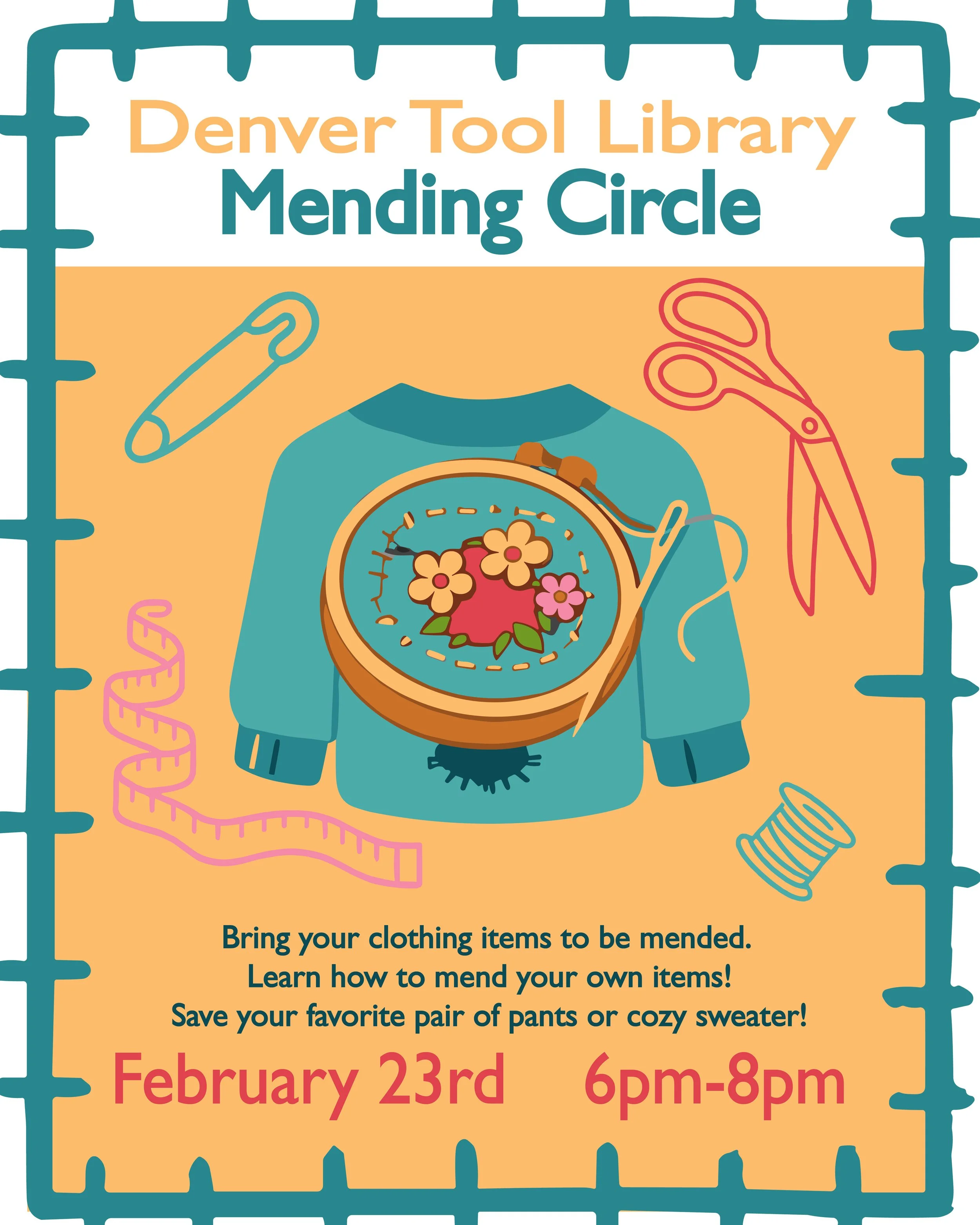 Brand New! Mending Circle Free Community Events