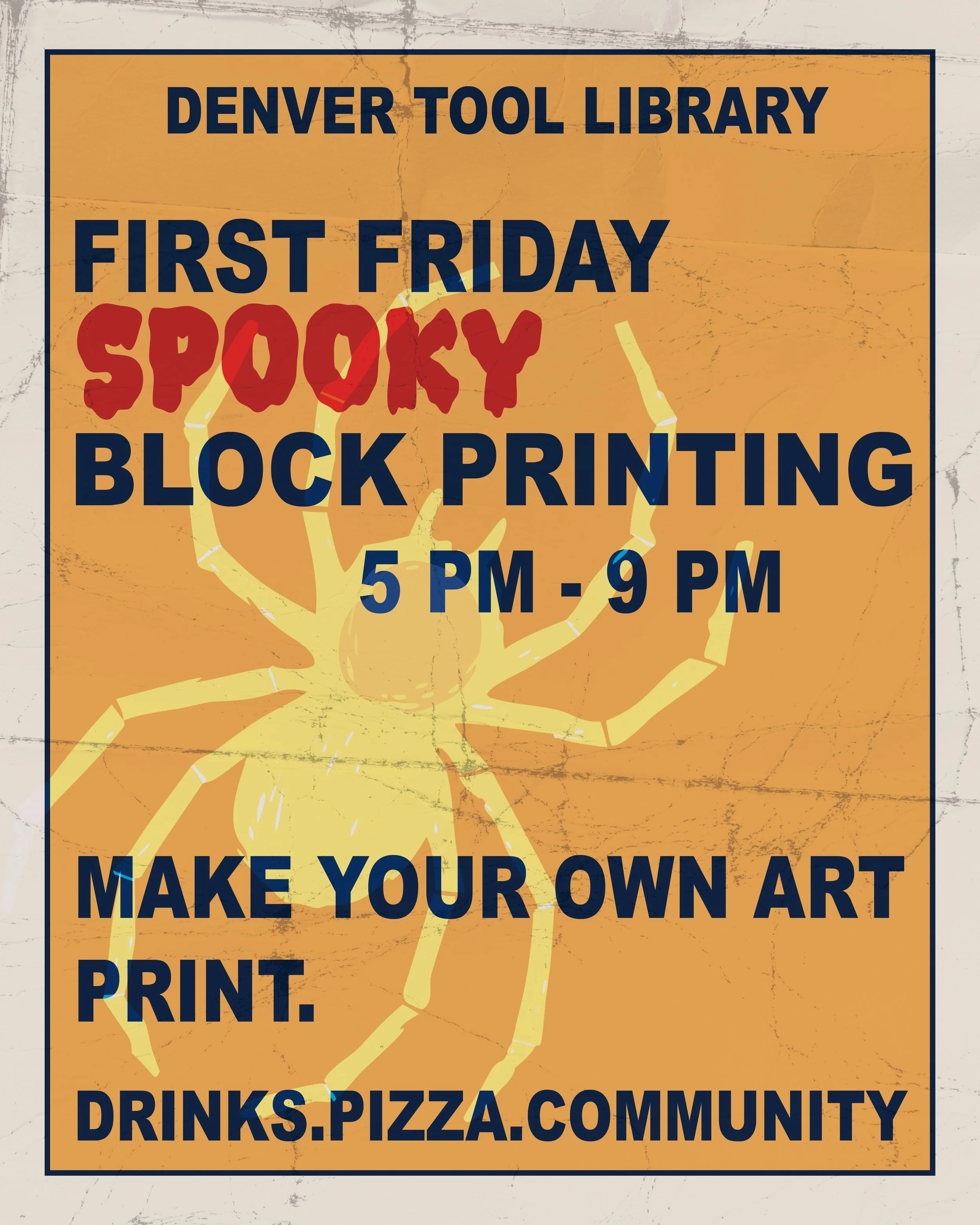 Next First Friday! Spooky Block Printing