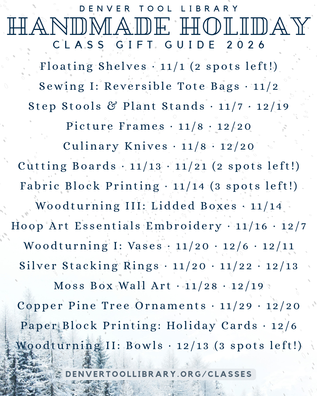 Handmade Holiday Class Gift Guide 2026!