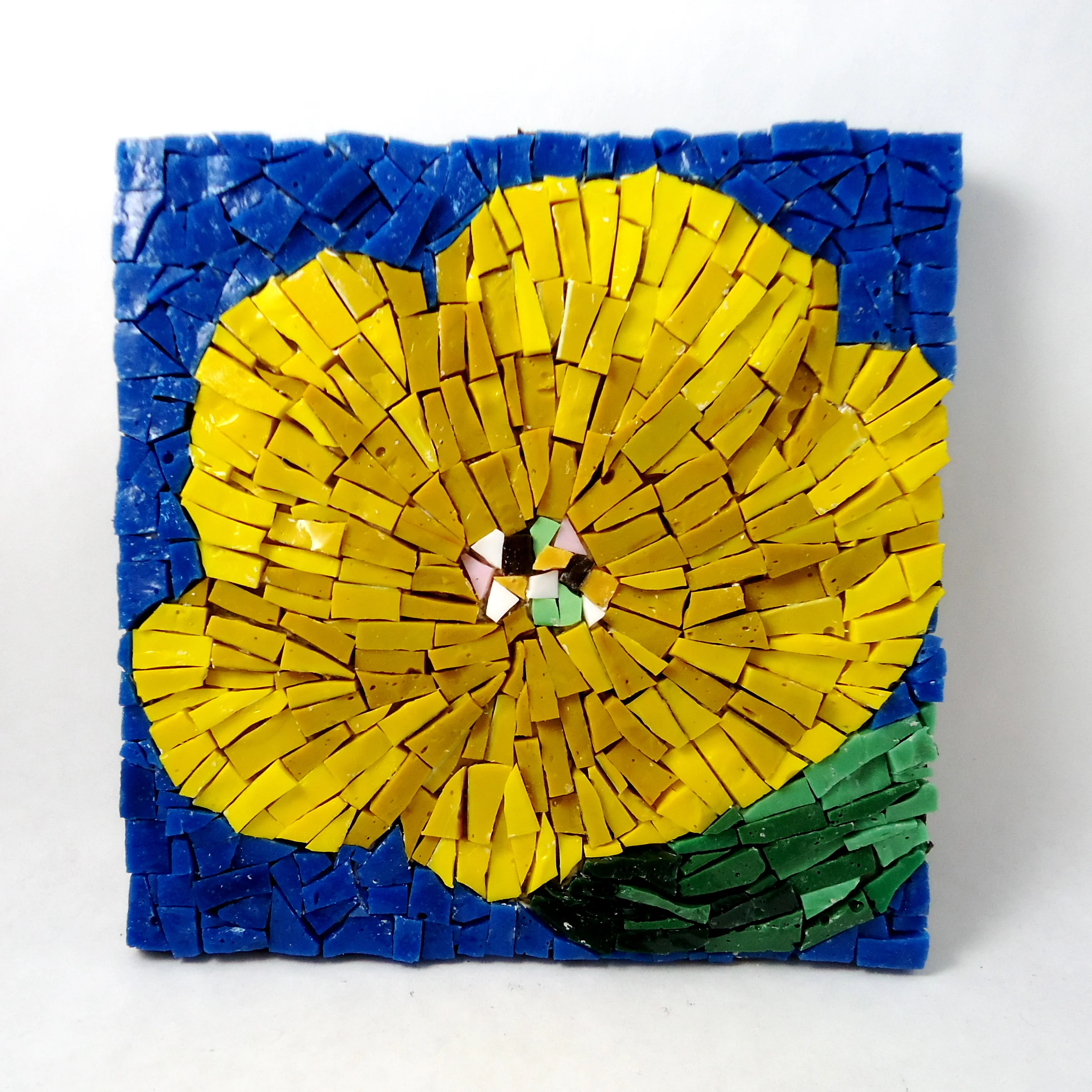 yellow flower mosaic trivet.JPG