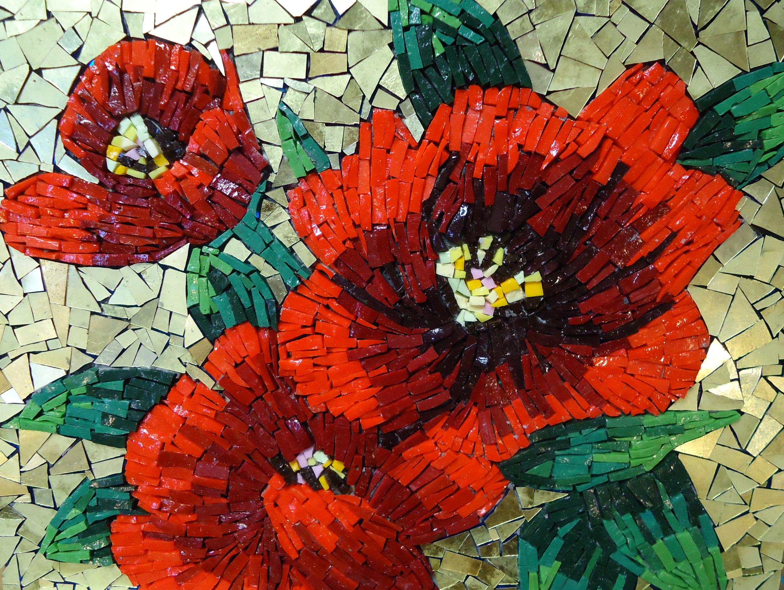 red flowers mosaic live in mosaics gold.jpg