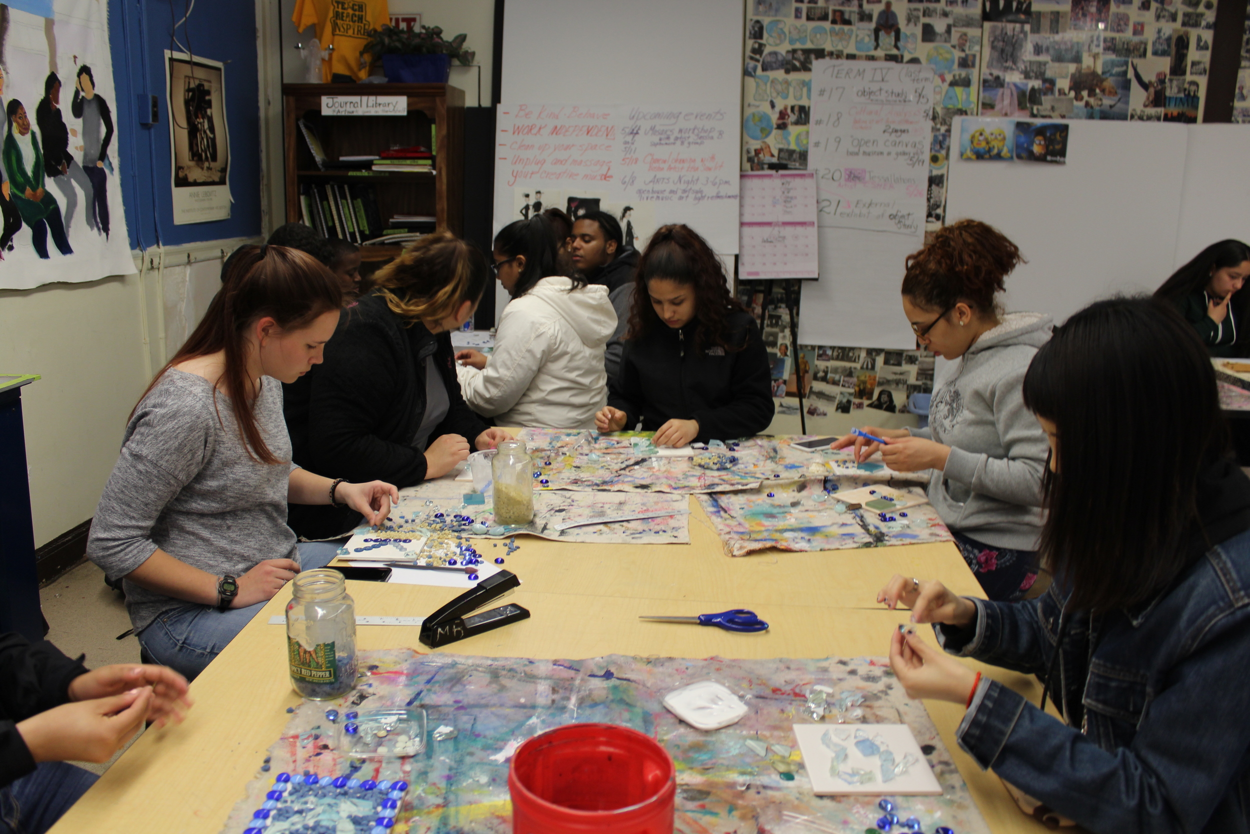 high school mosaic art class.JPG