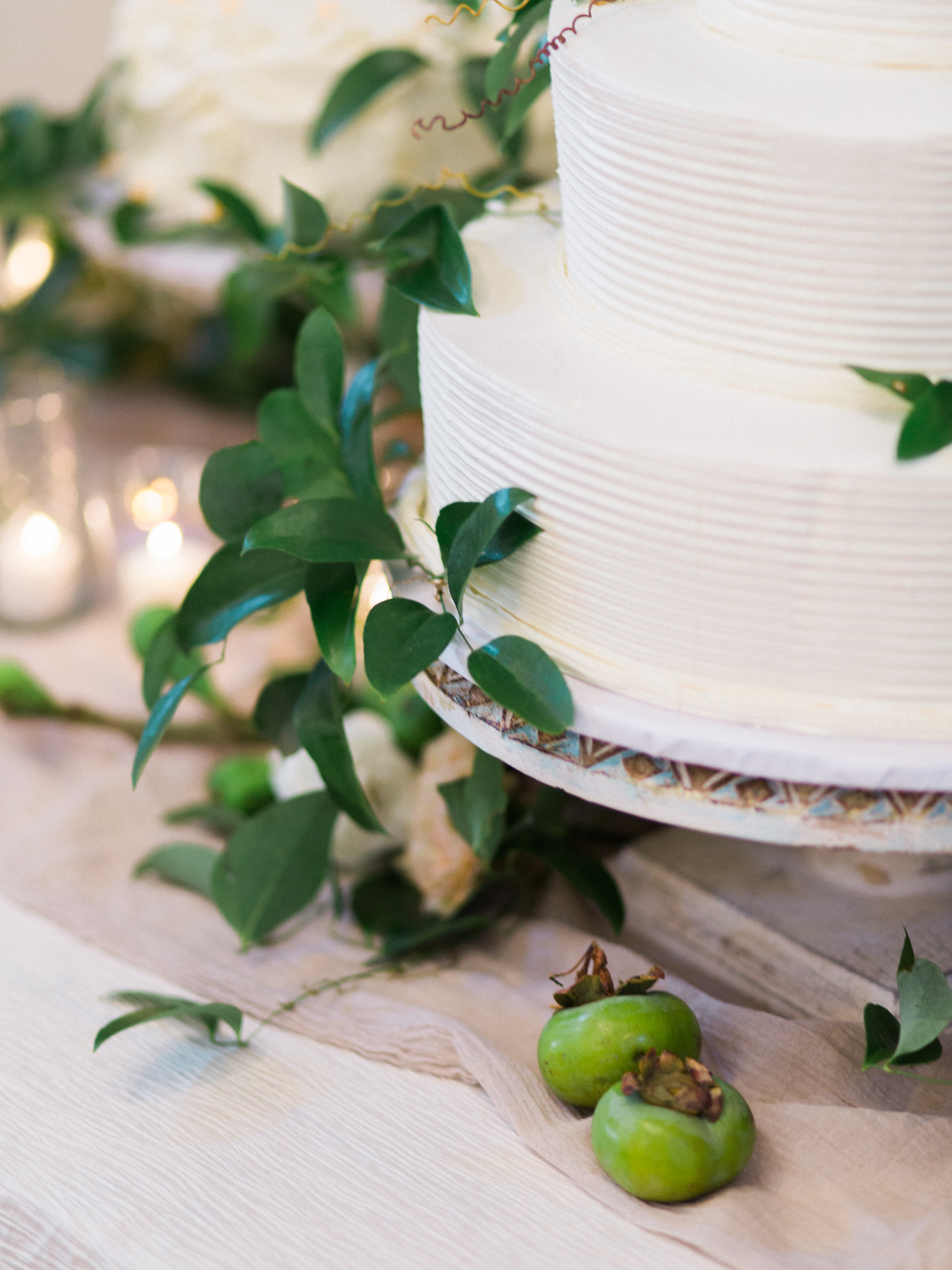 Natural dessert decor at Pippin Hill