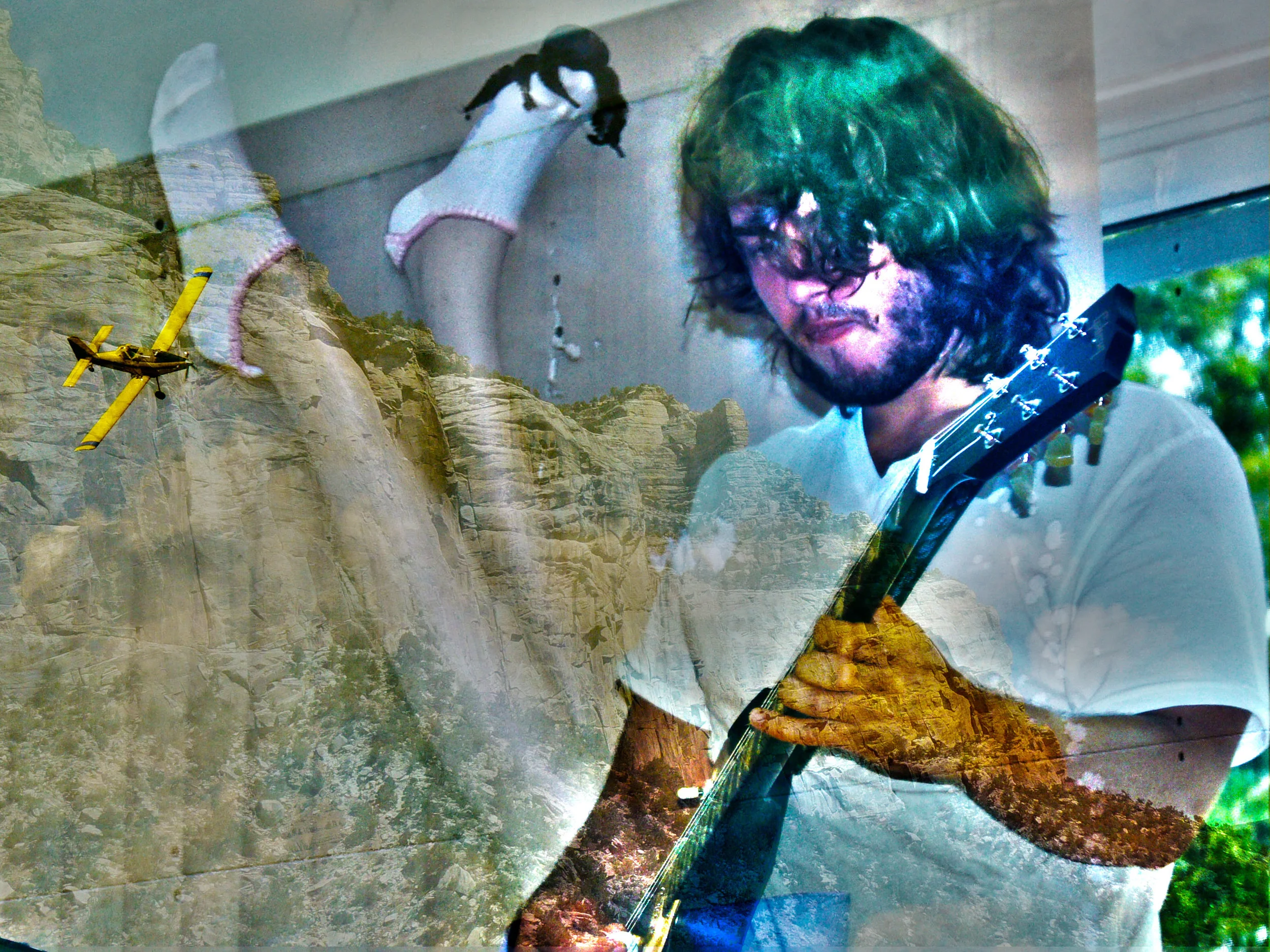 Ed Playing to the Canyon, Legs Up.jpg