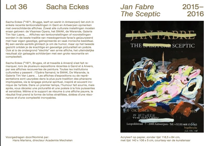 Catalog, Auction Museum Dhondt Dhaenens, September 3, 2016