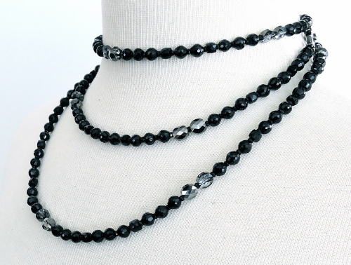  GiGi - Perfect for when you need attitude with a little chic - Necklace - Spinel, Swarovski Crystal, Pyrite, White Bronze
