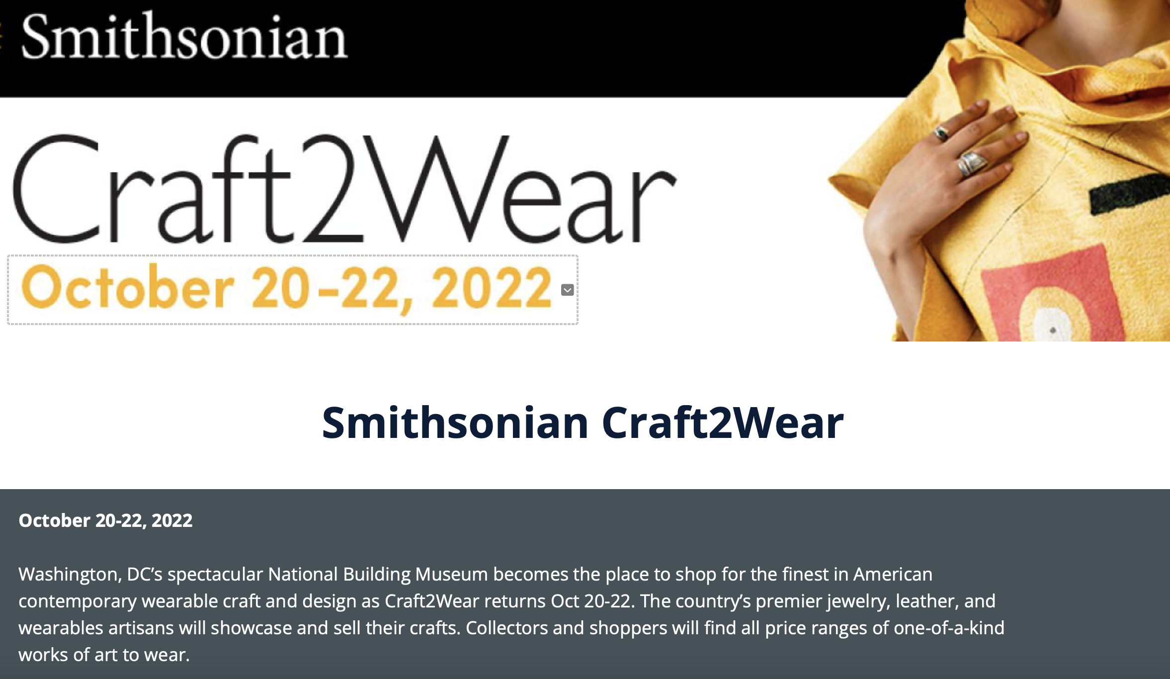 Smithsonian Craft2Wear Show