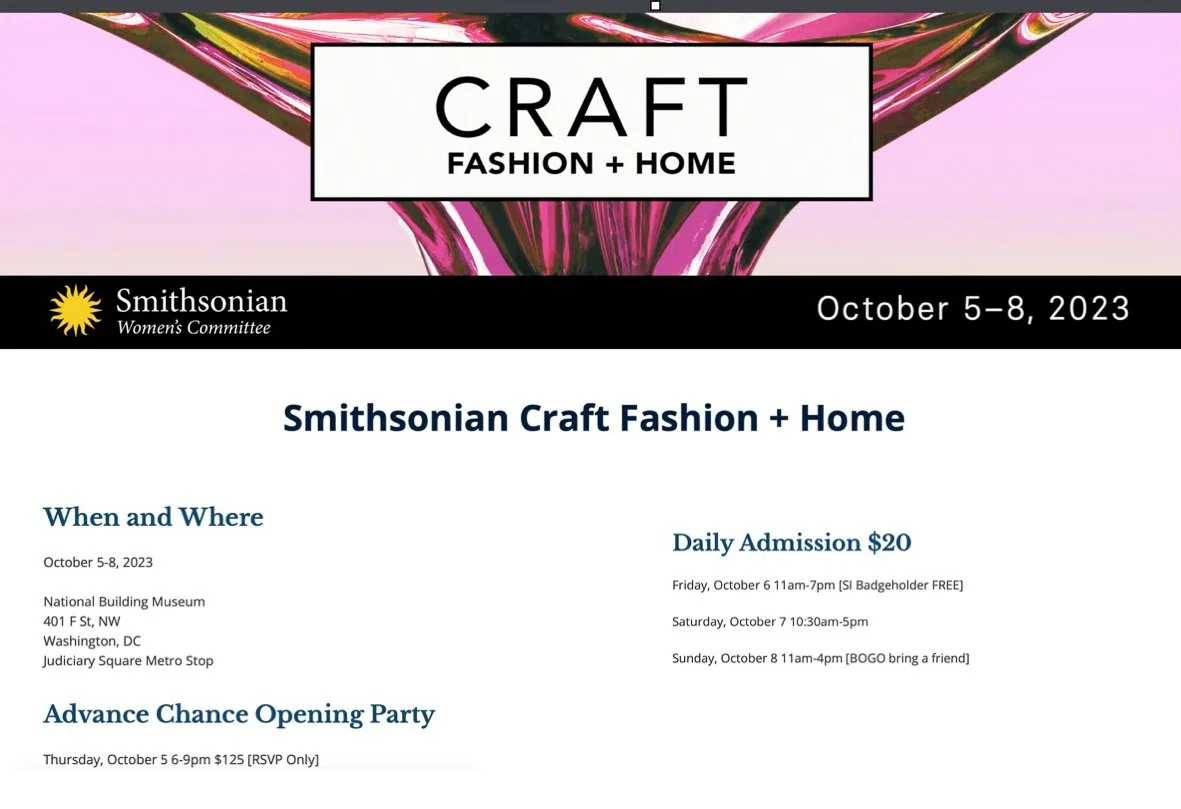 Smithsonian Fashion + Home Show