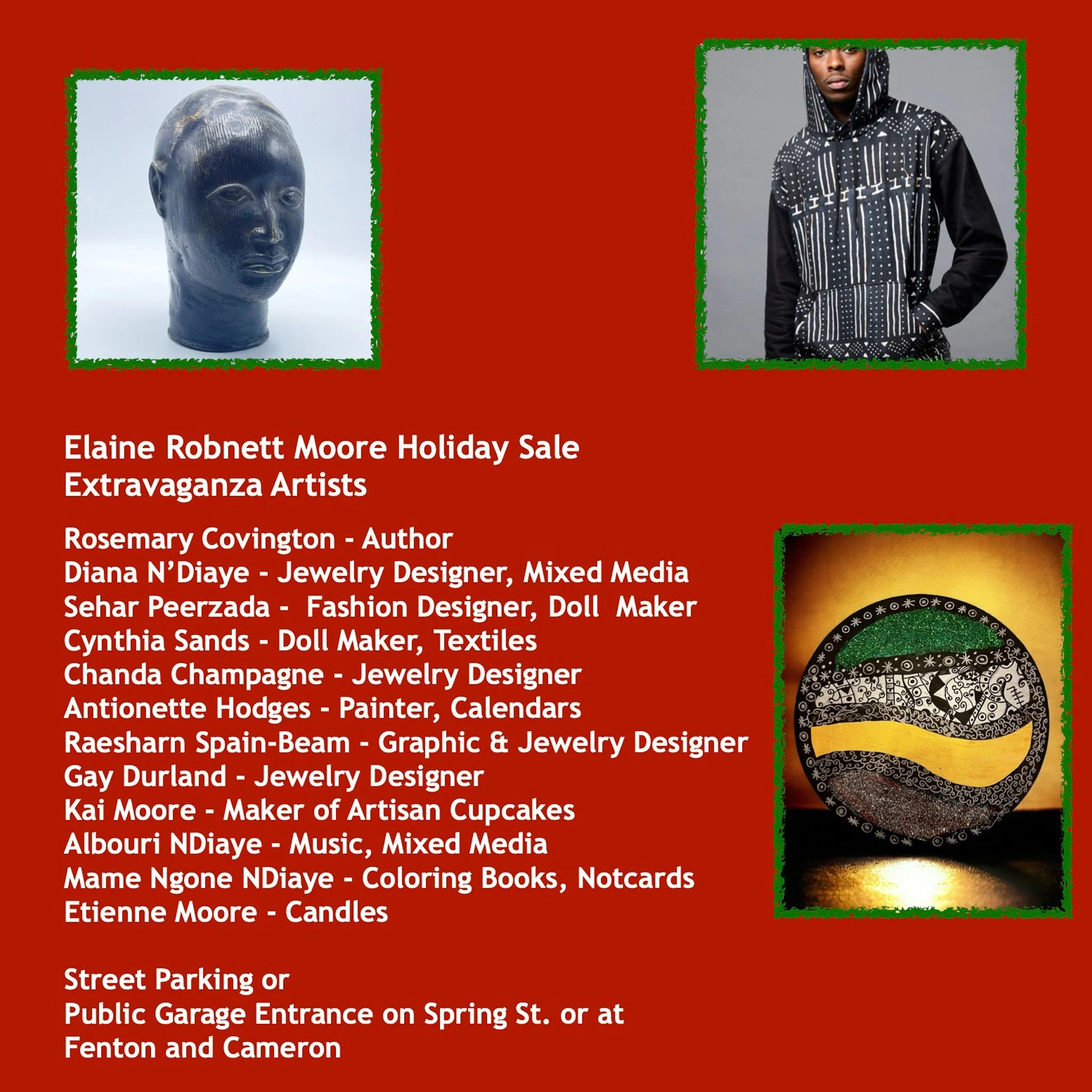 Elaine Robnett Moore Holiday Sale Extravaganza Artist List