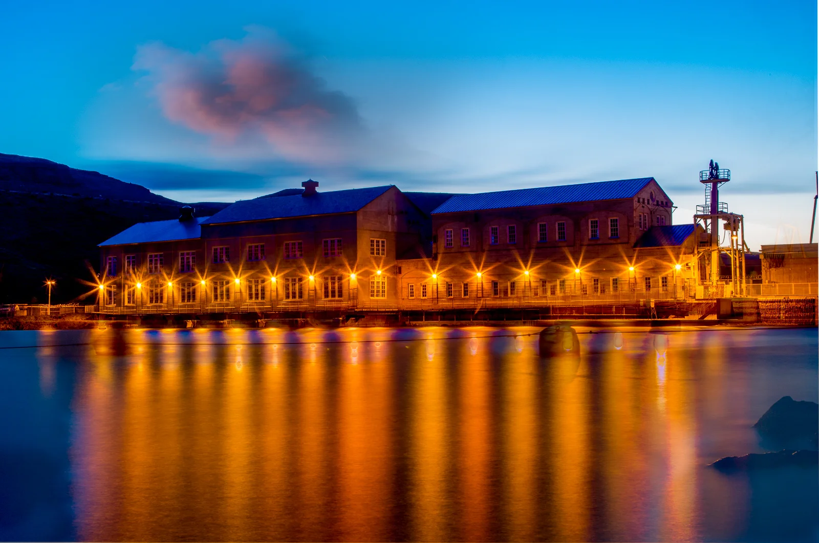 'Swan Falls at dusk" Idaho Power