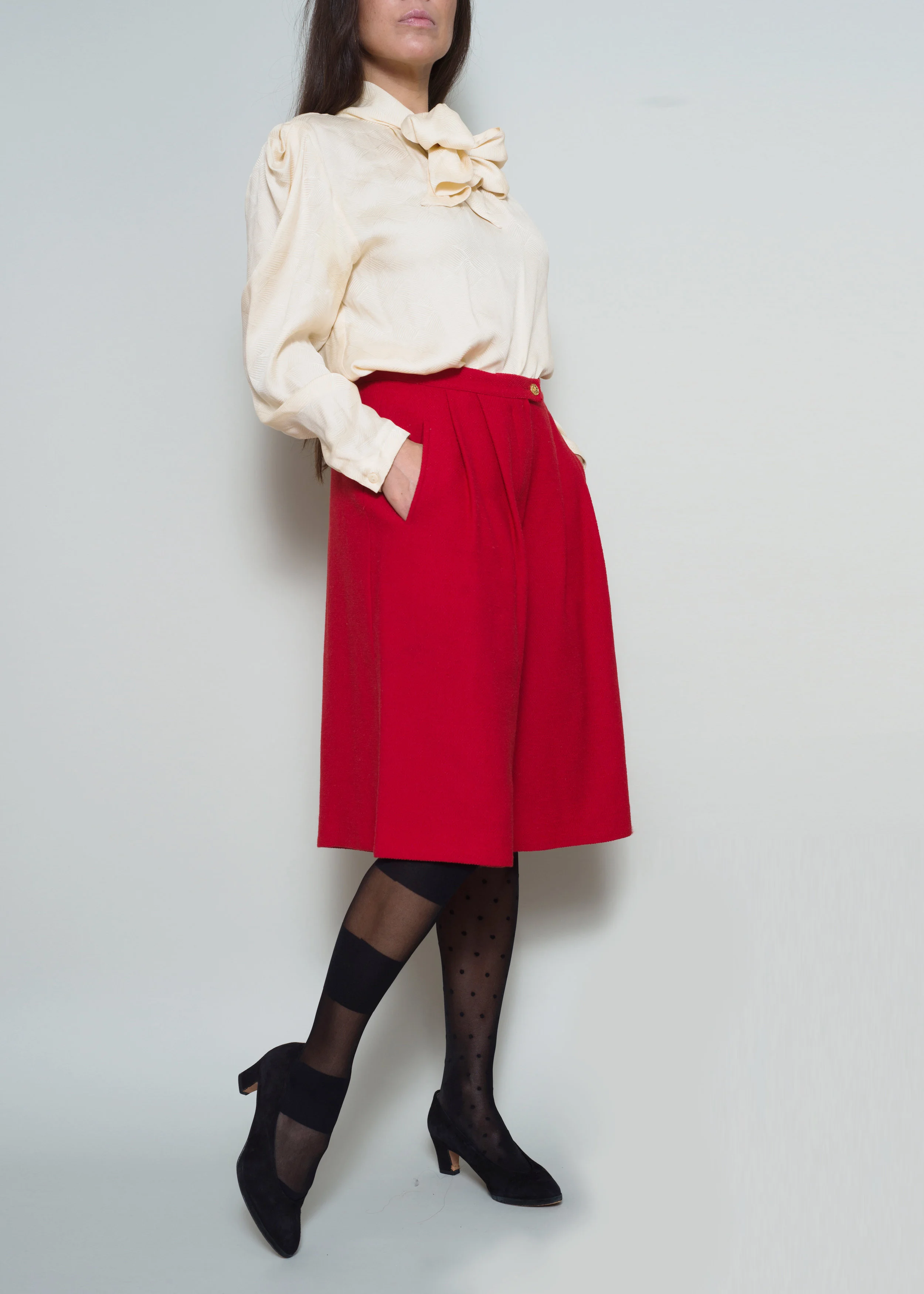 Vintage Sonia Rykiel Shorts Pants Red Wool 1 - A Part of the Rest