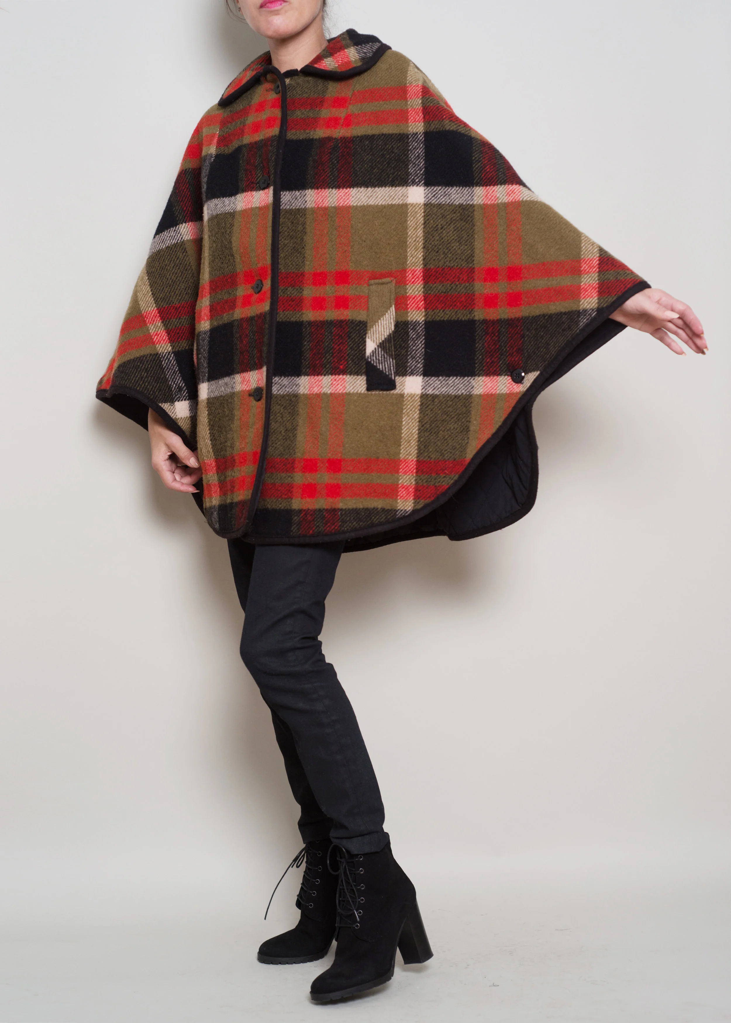 reversible cape coat