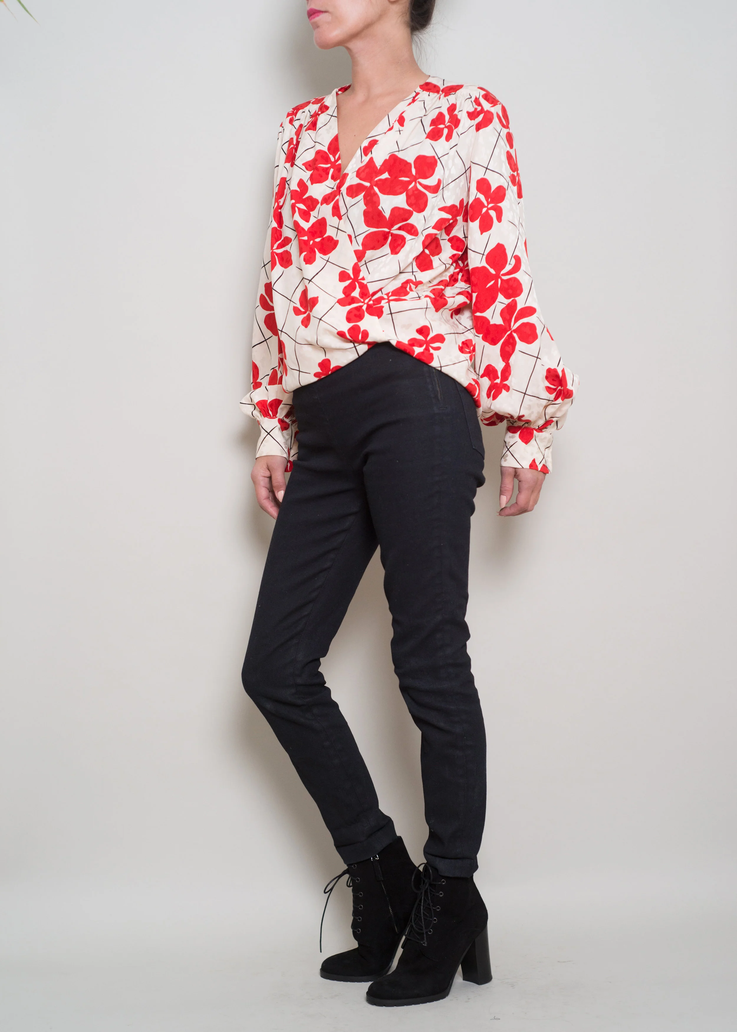 A Part of the Rest Vintage 1980s Yves Saint Laurent Rive Gauche Silk Blouse 2