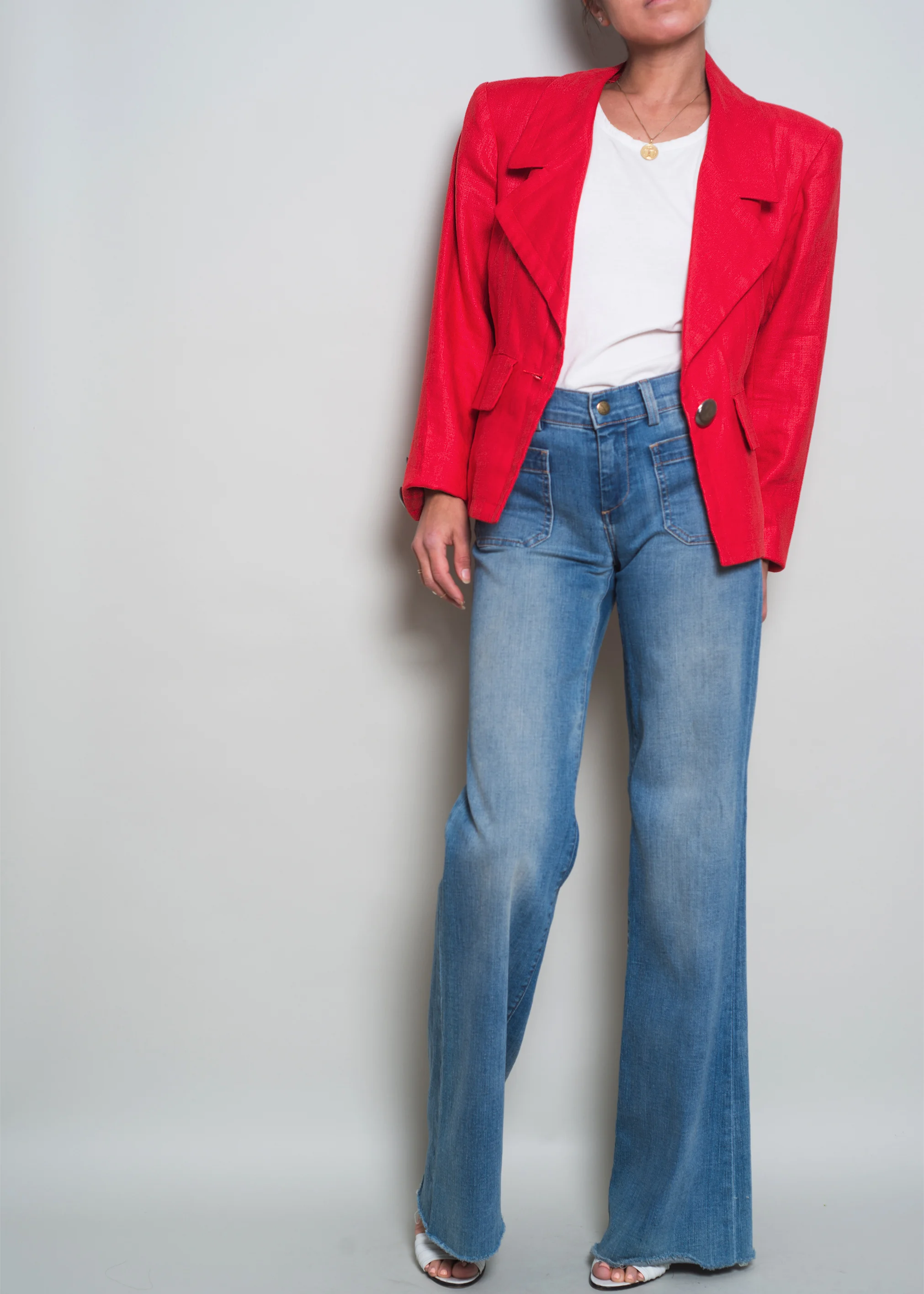 A_Part_of_the_Rest_Vintage_Designer_YSL_Yves_Saint_Laurent_Rive_Gauche_Red_Linen_Blazer007.jpg