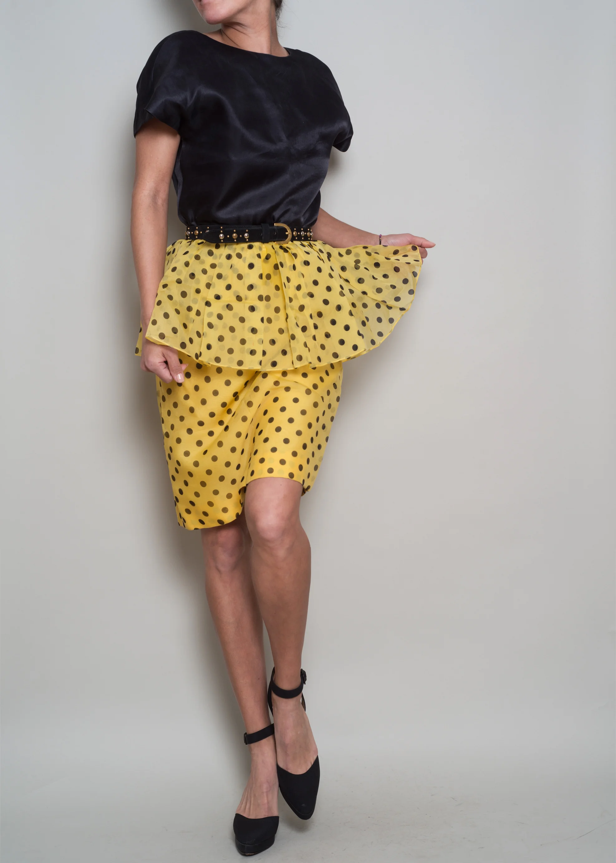 A_Part_of_the_Rest_Vintage_1980s_Designer_Christian_Dior_Polka_Dot_Yellow_Black_Dress005.jpg