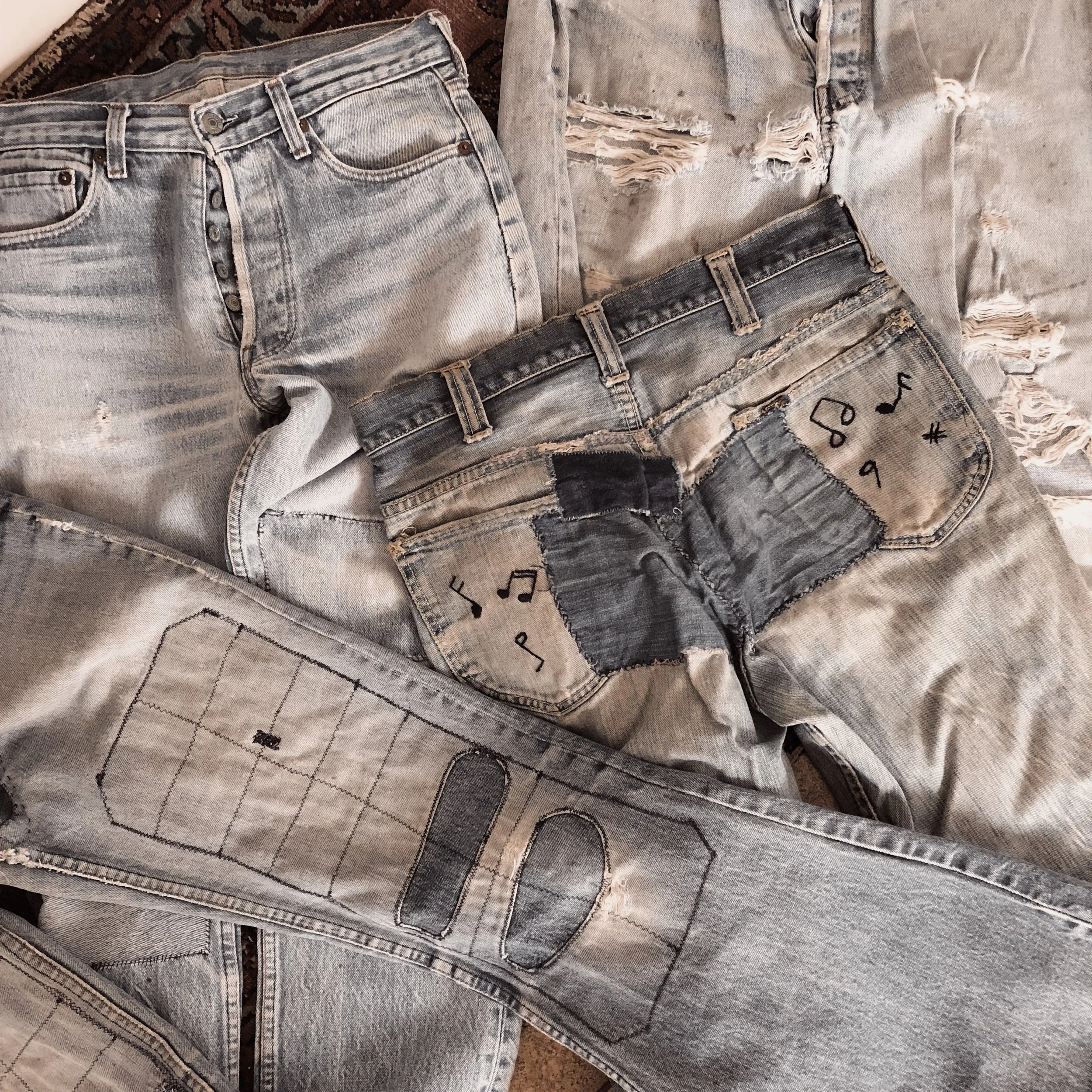Just a peek at some of the incredible pieces of vintage denim available at Noir Ohio