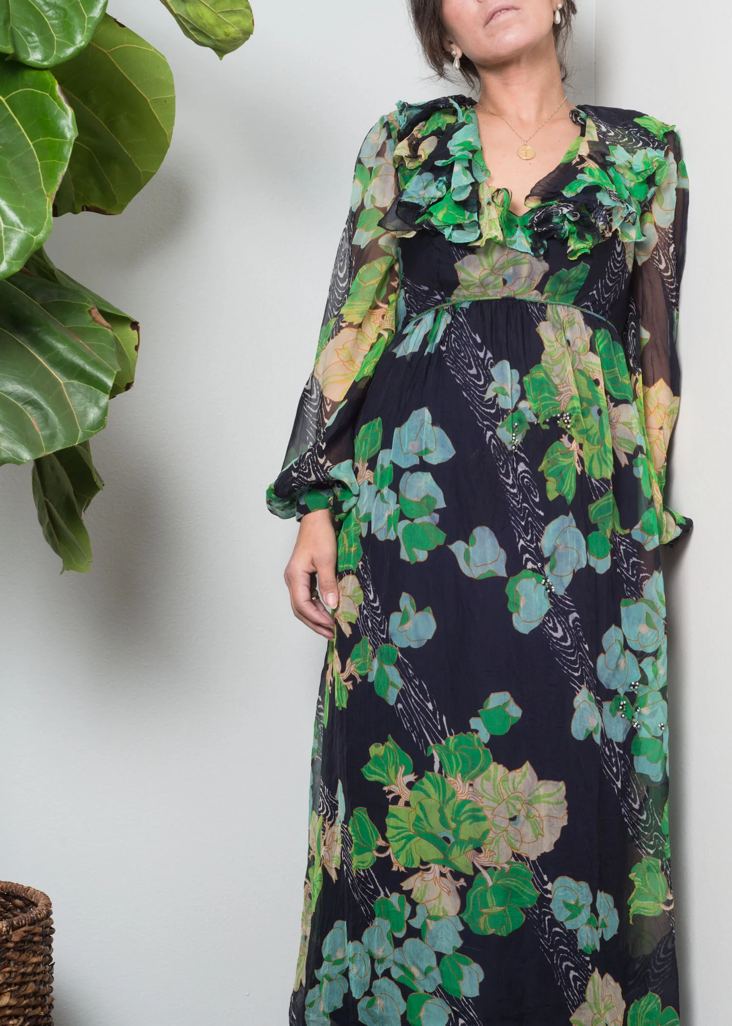 A_Part_of_the_Rest_Vintage_1970s_Geoffrey_Beene_Floral_Chiffon_Ruffle_Midi_004.jpg