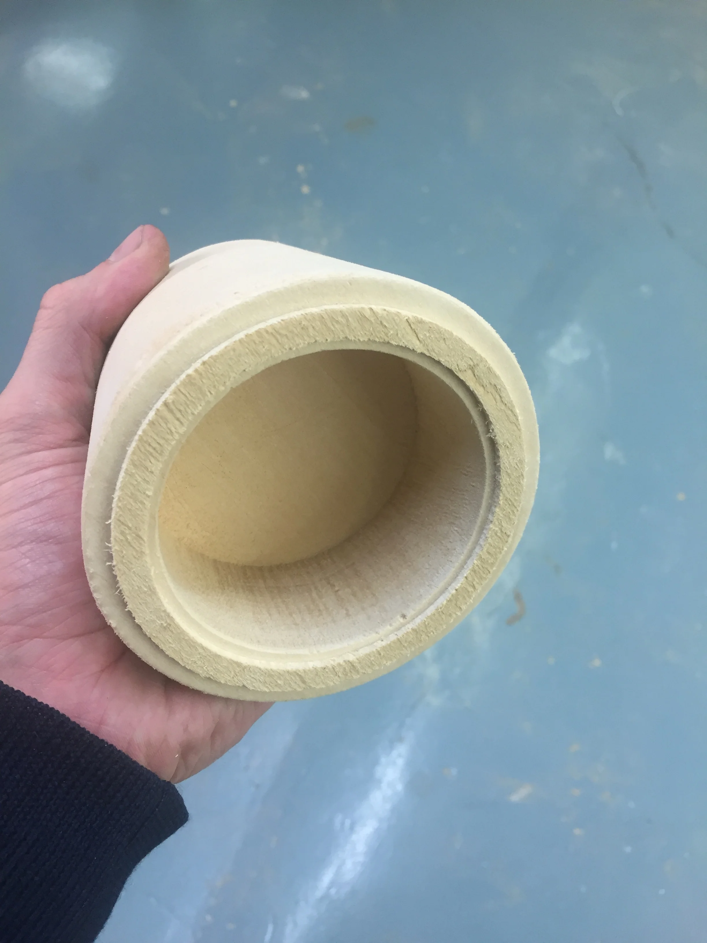  Final speaker case, resembling a 'cup on a string' 