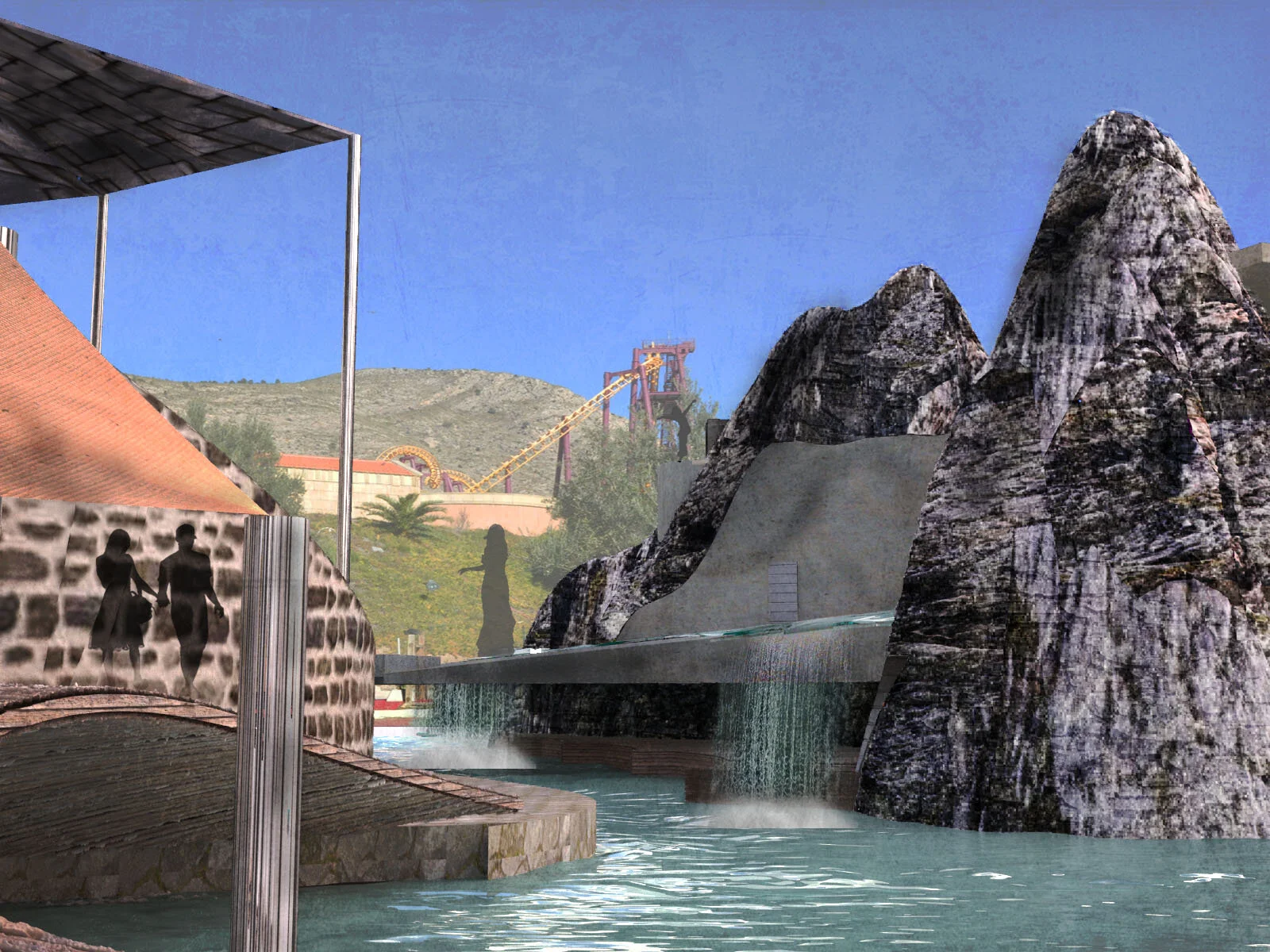 View of central Island stage