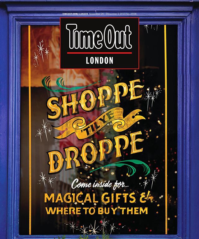 We were approached by @timeoutlondon to bring this Christmas edition of their magazine to life with some traditional sign writing. Swipe left for a behind the scenes process video. Thank you so much to Bryan &amp; the team, we had a great time workin