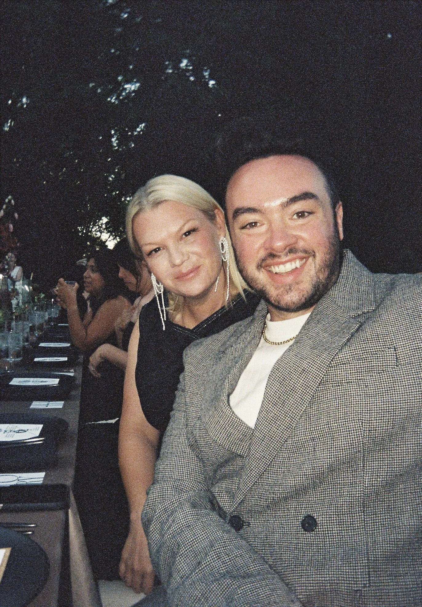 film image of a couple enjoying the wedding reception at greencrest manor