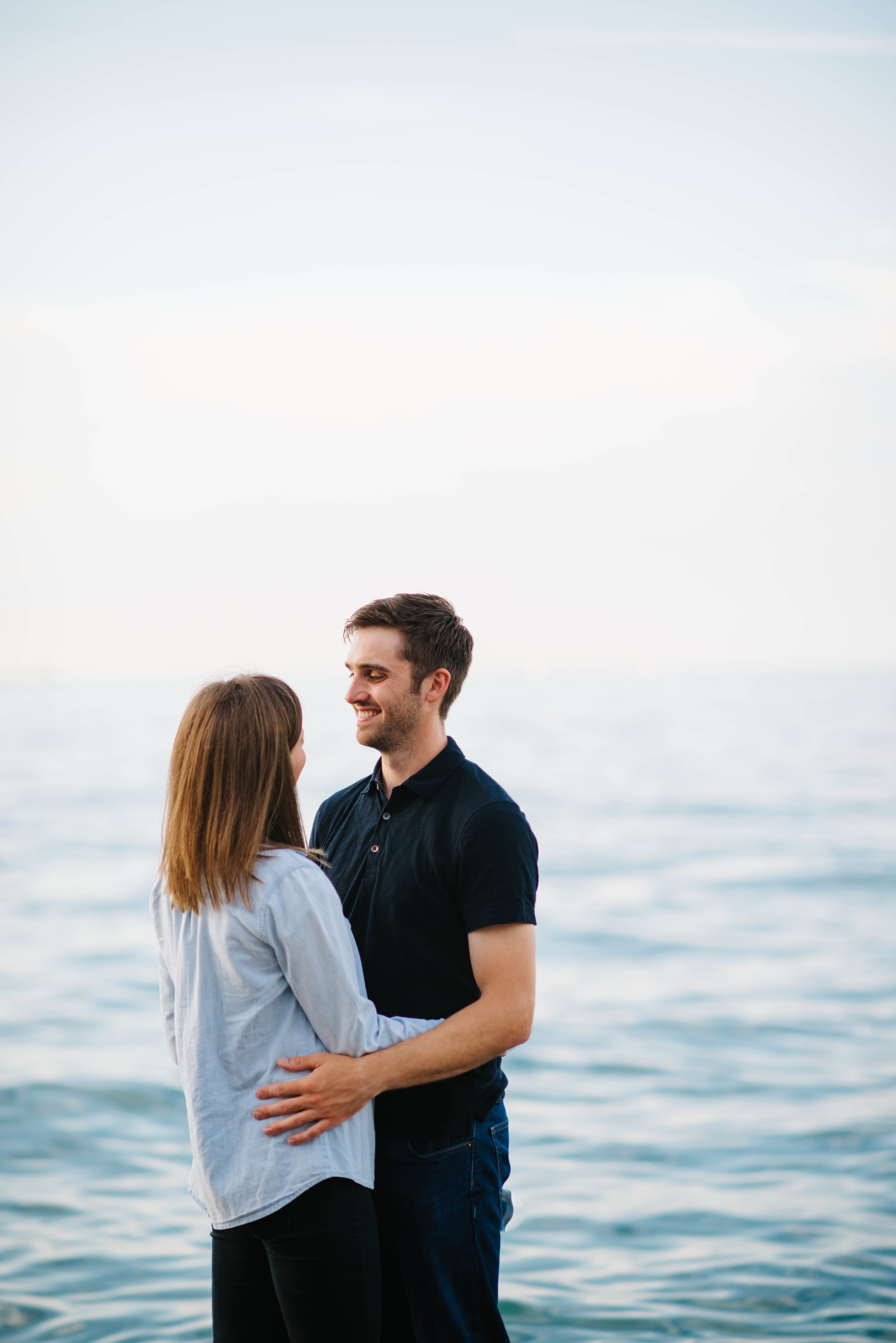 Oak Street Beach Chicago Engagement | Erika Aileen Photography