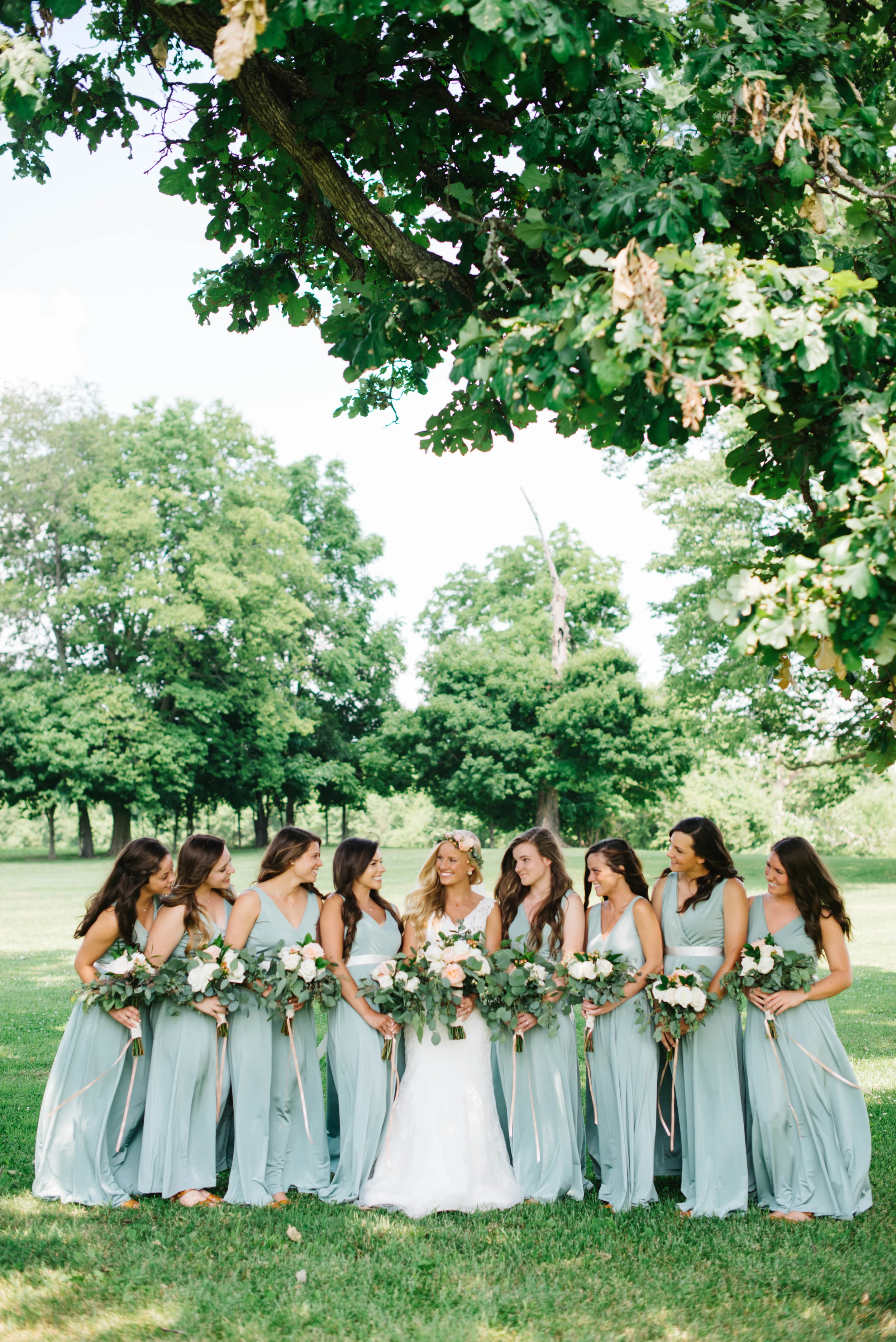 Barn at Kennedy Farms Green and Pink Wedding | Erika Aileen Photography