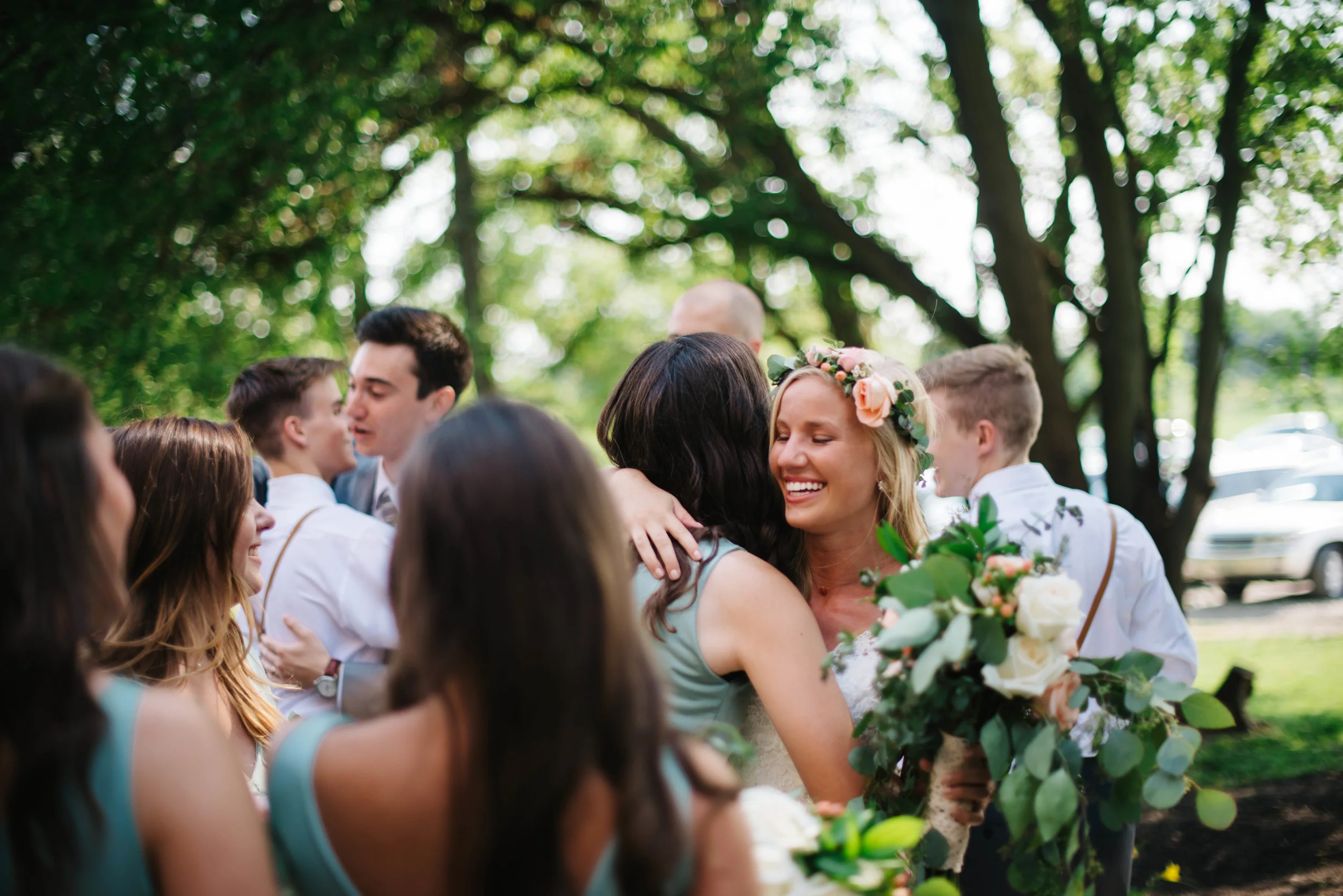 Barn at Kennedy Farms Green and Pink Wedding | Erika Aileen Photography