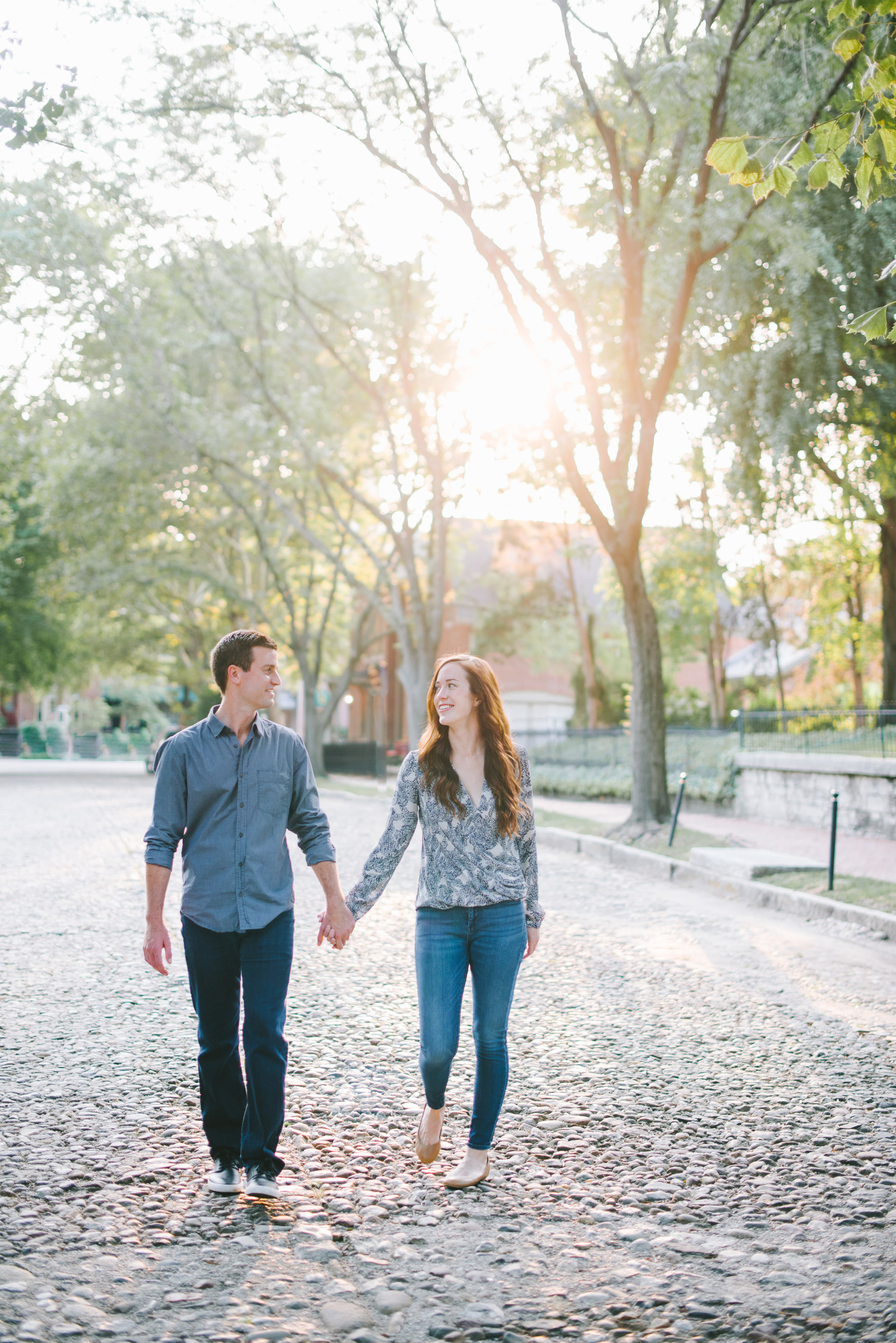 Lockerbie Square Engagement Session Indianapolis Wedding Photographer Erika Aileen
