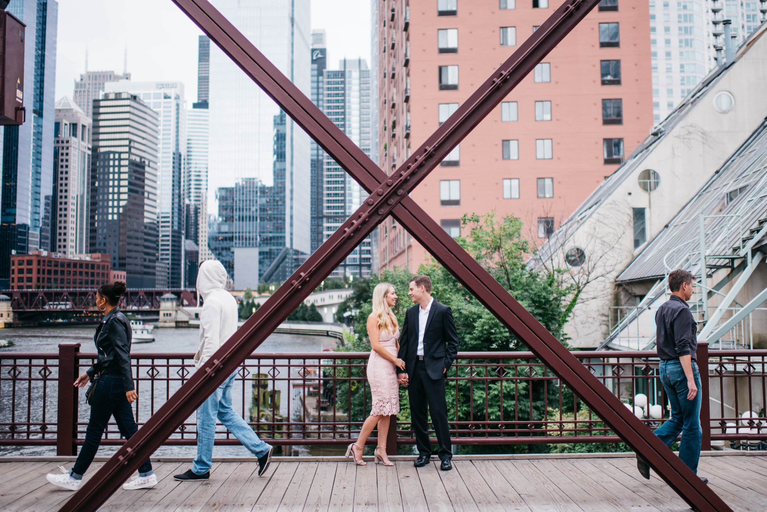 Chicago River Engagement Session North Avenue Beach Engagement Session Erika Aileen Photography Chicago Wedding Photographer
