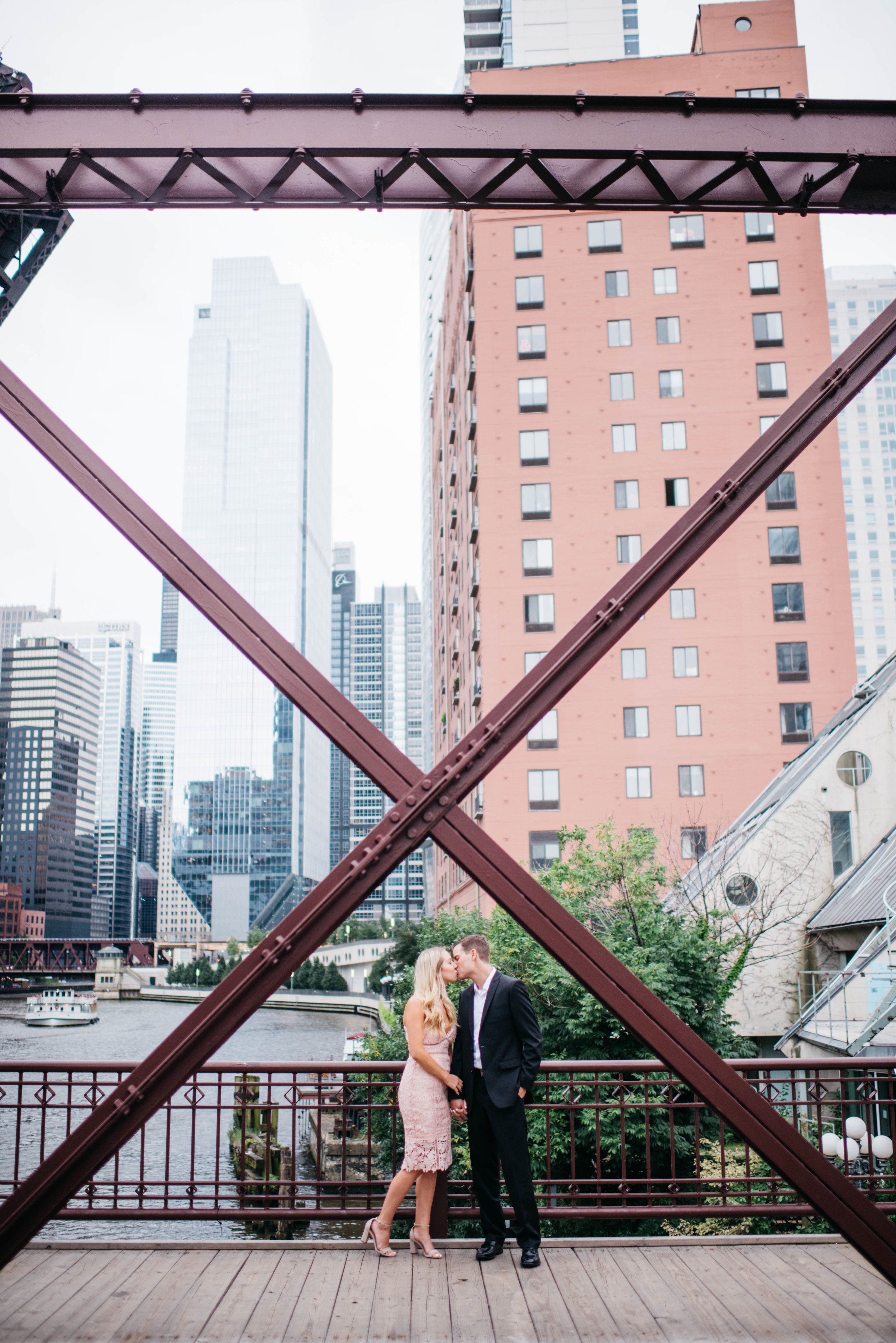 Chicago River Engagement Session North Avenue Beach Engagement Session Erika Aileen Photography Chicago Wedding Photographer