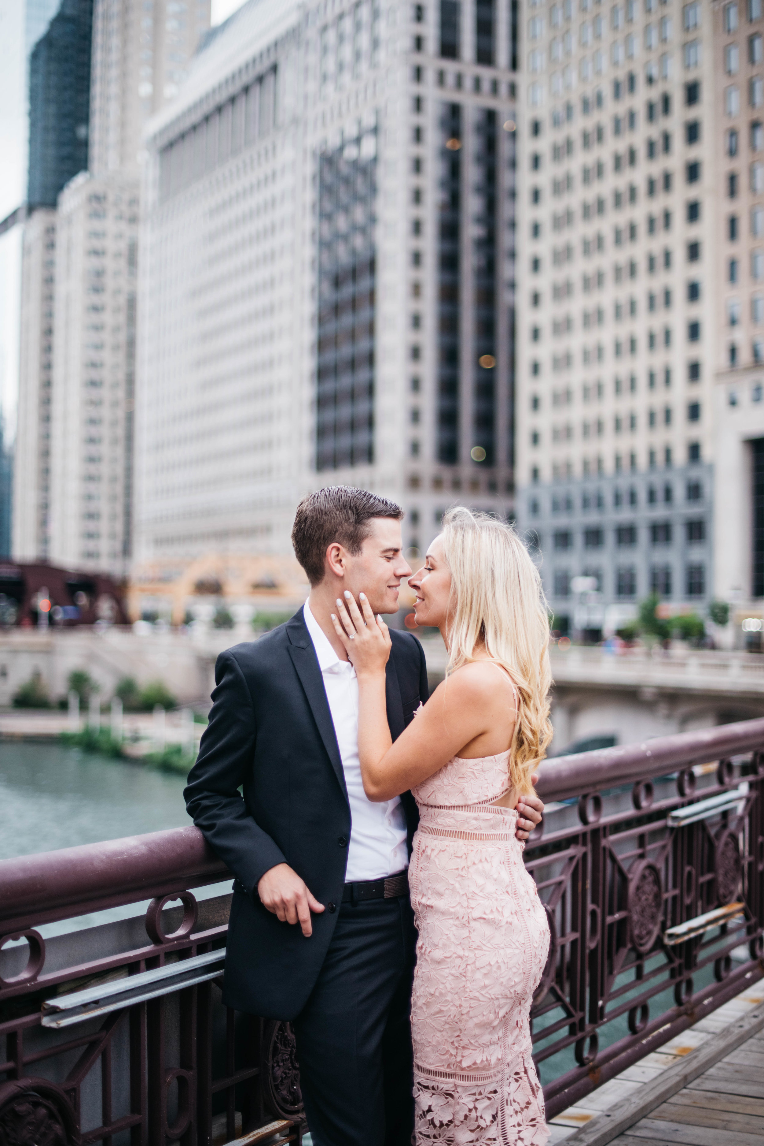 Chicago River Engagement Session North Avenue Beach Engagement Session Erika Aileen Photography Chicago Wedding Photographer