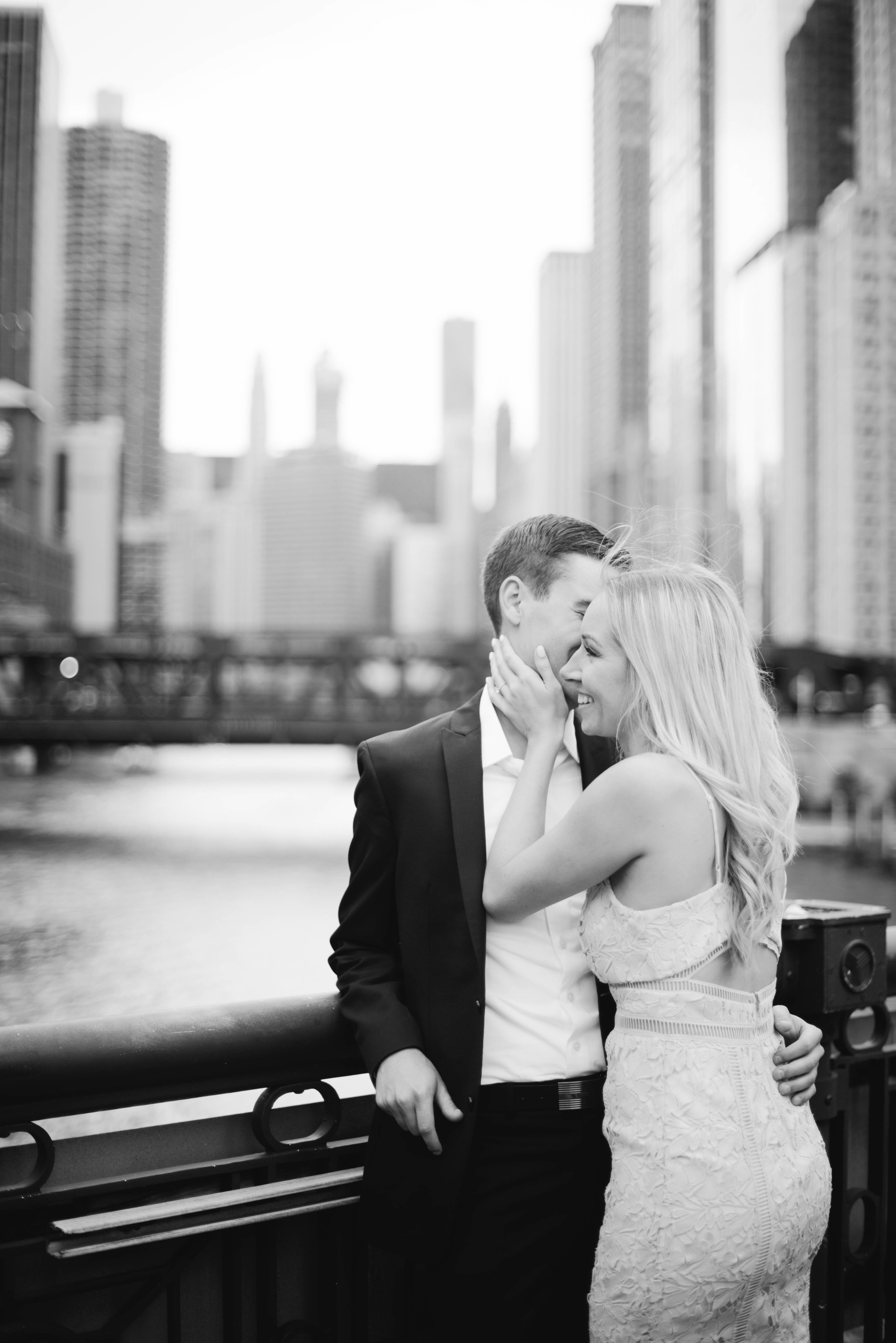 Chicago River Engagement Session North Avenue Beach Engagement Session Erika Aileen Photography Chicago Wedding Photographer