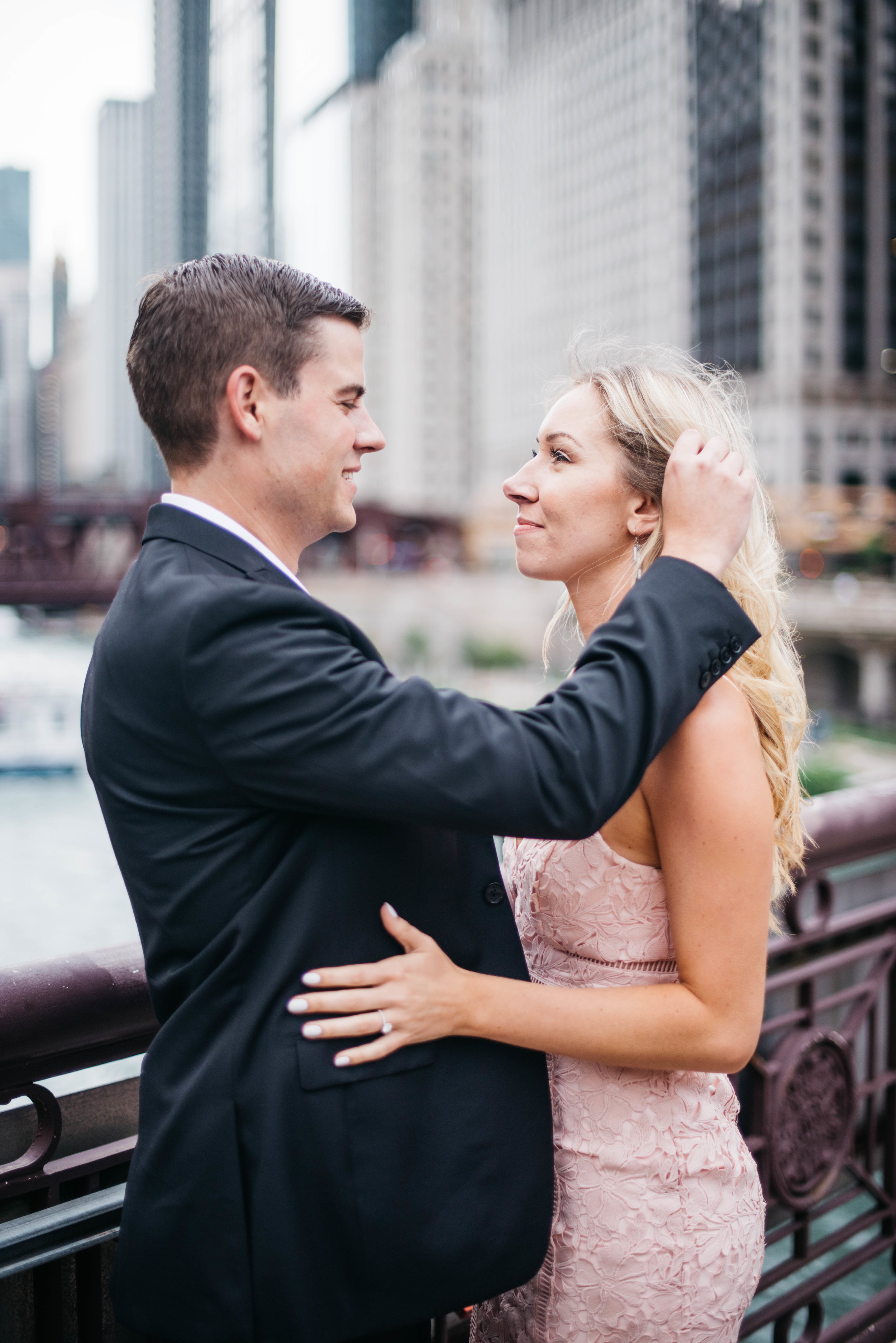 Chicago River Engagement Session North Avenue Beach Engagement Session Erika Aileen Photography Chicago Wedding Photographer