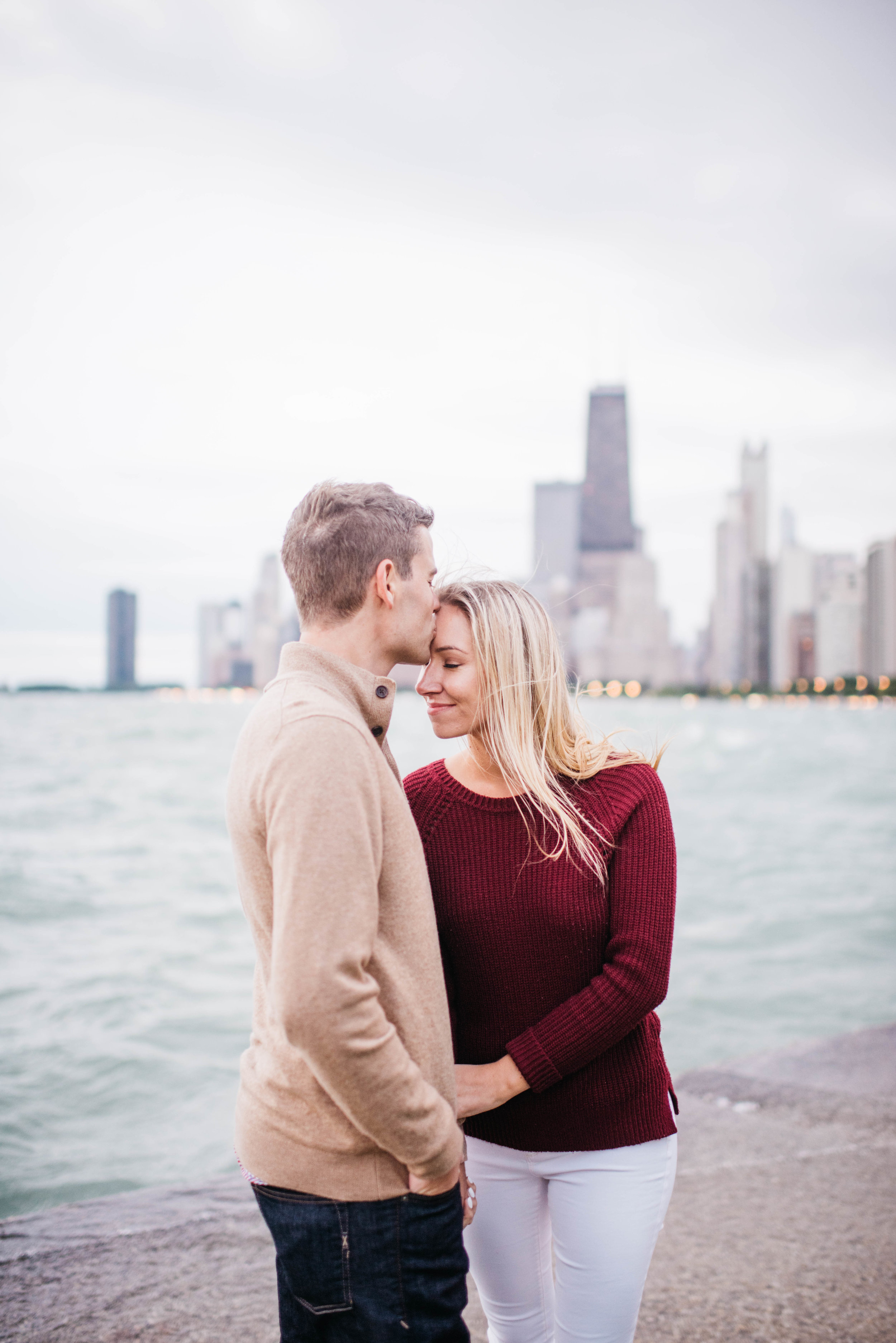 Chicago River Engagement Session North Avenue Beach Engagement Session Erika Aileen Photography Chicago Wedding Photographer