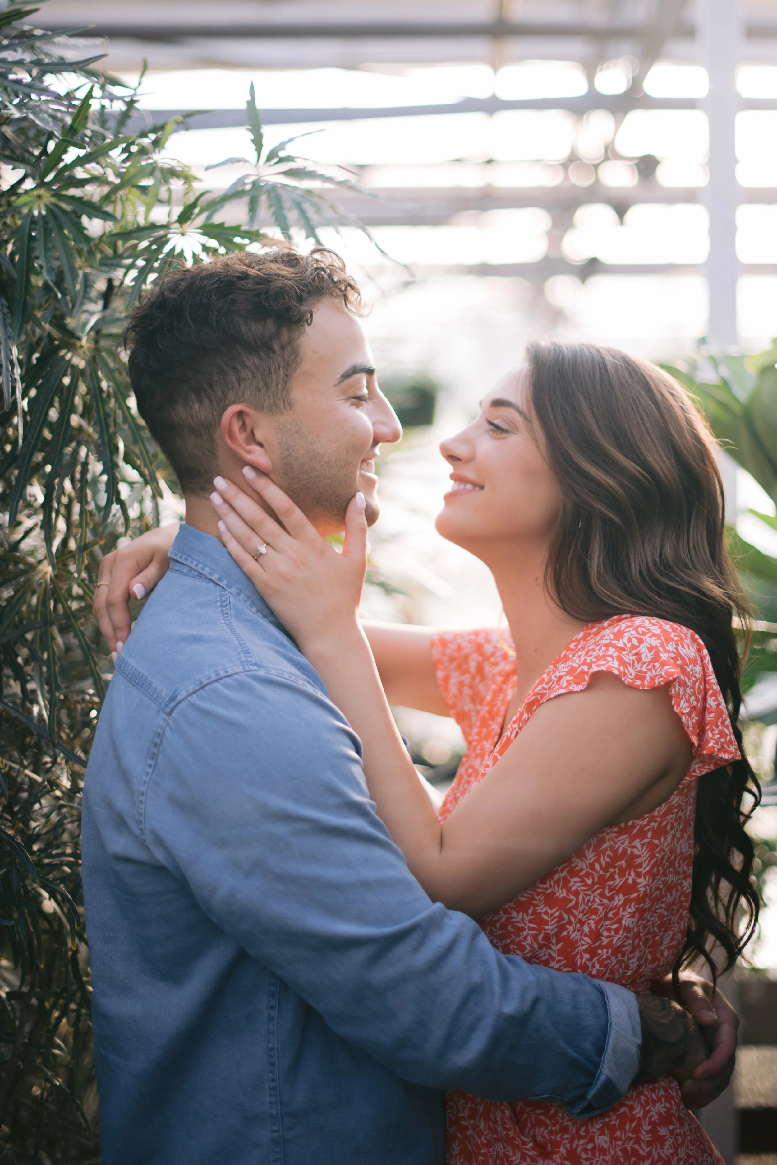 indianapolis greenhouse engagement session erika aileen photography indianapolis wedding photographer