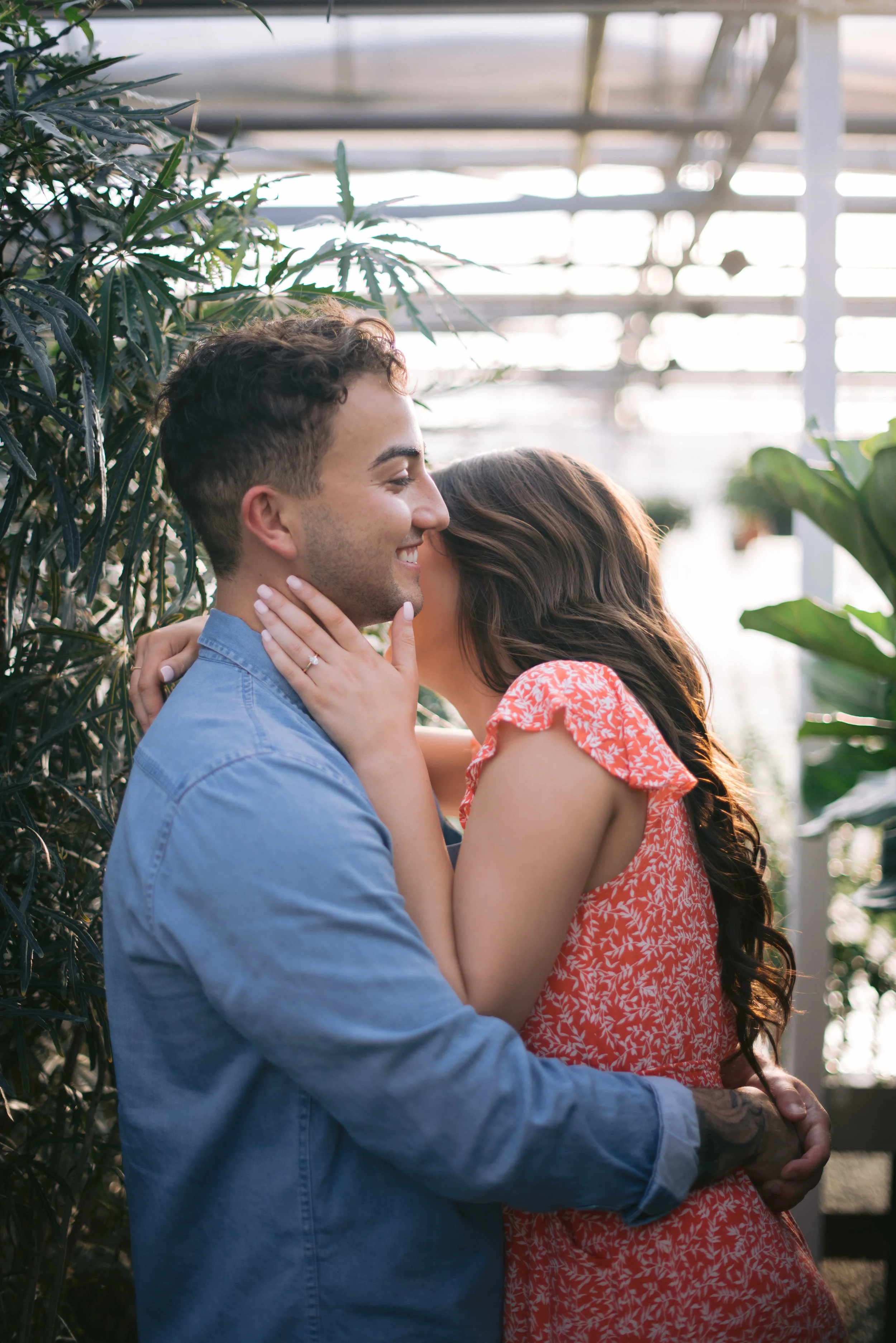 indianapolis greenhouse engagement session erika aileen photography indianapolis wedding photographer
