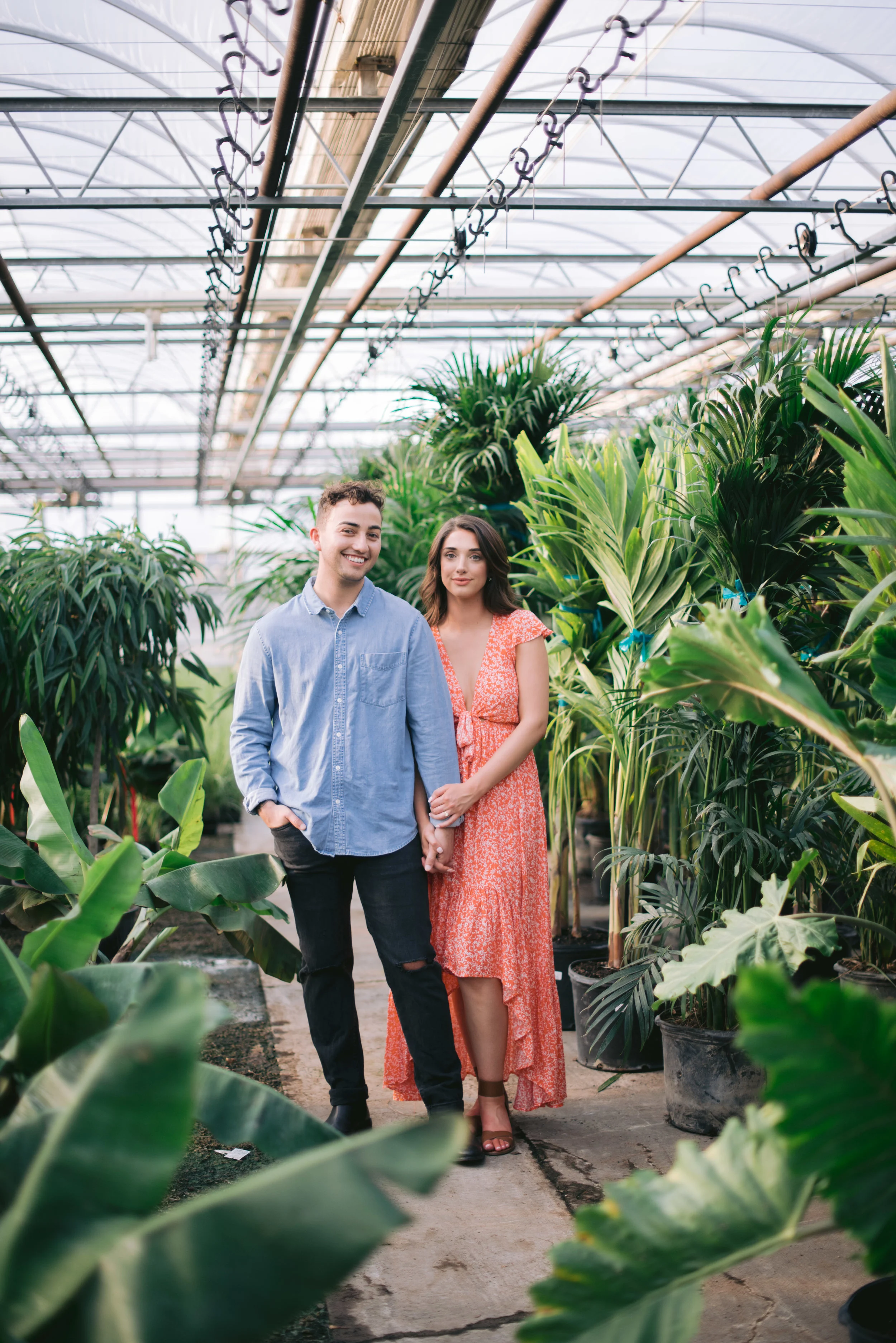 indianapolis greenhouse engagement session erika aileen photography indianapolis wedding photographer